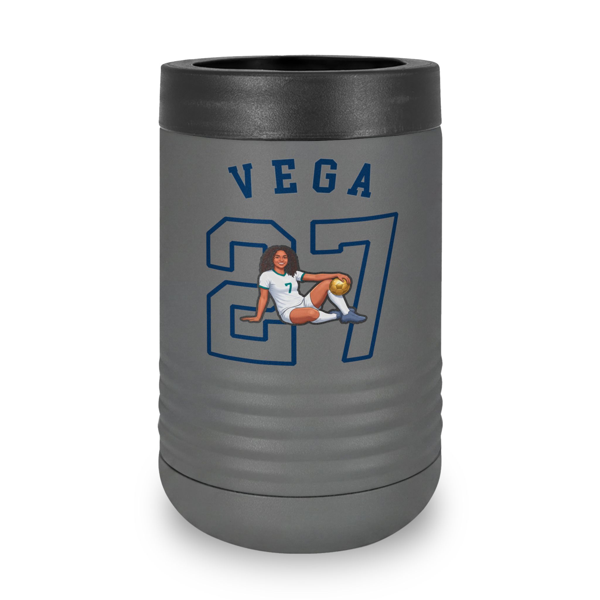 Stainless Can Cooler — character_shirsey_arch in Grey