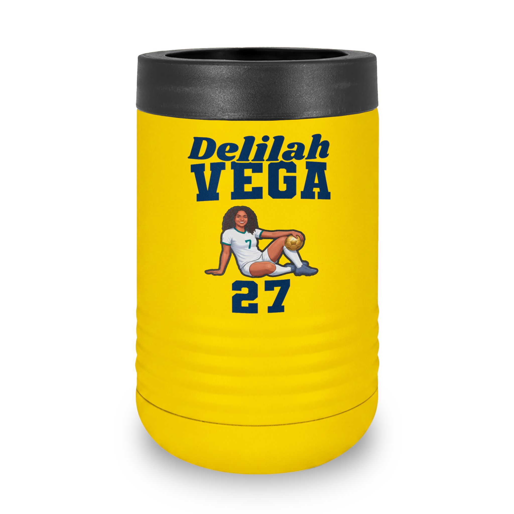 Stainless Can Cooler — character_signature_arch in Yellow
