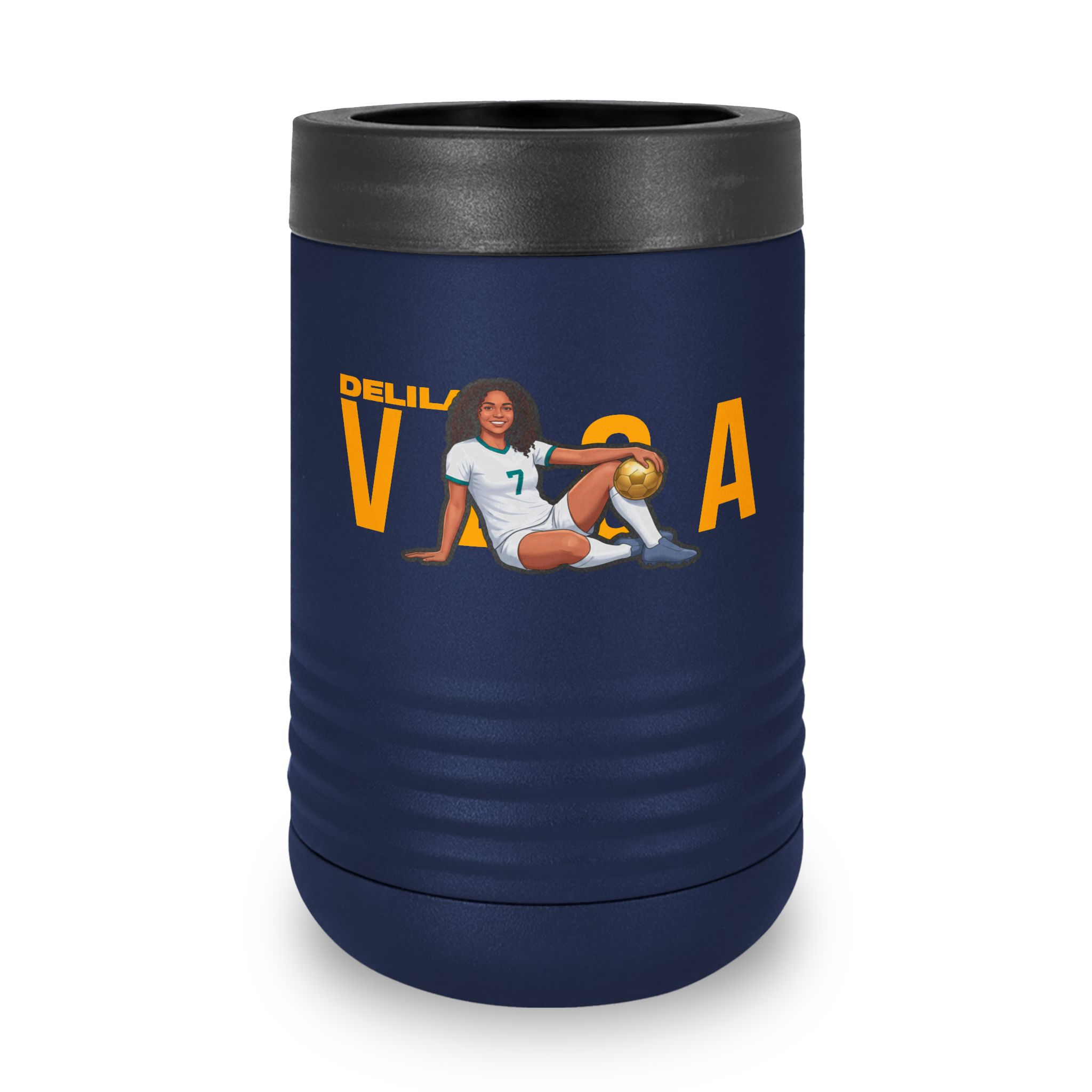 Stainless Can Cooler — character_player_name in Navy