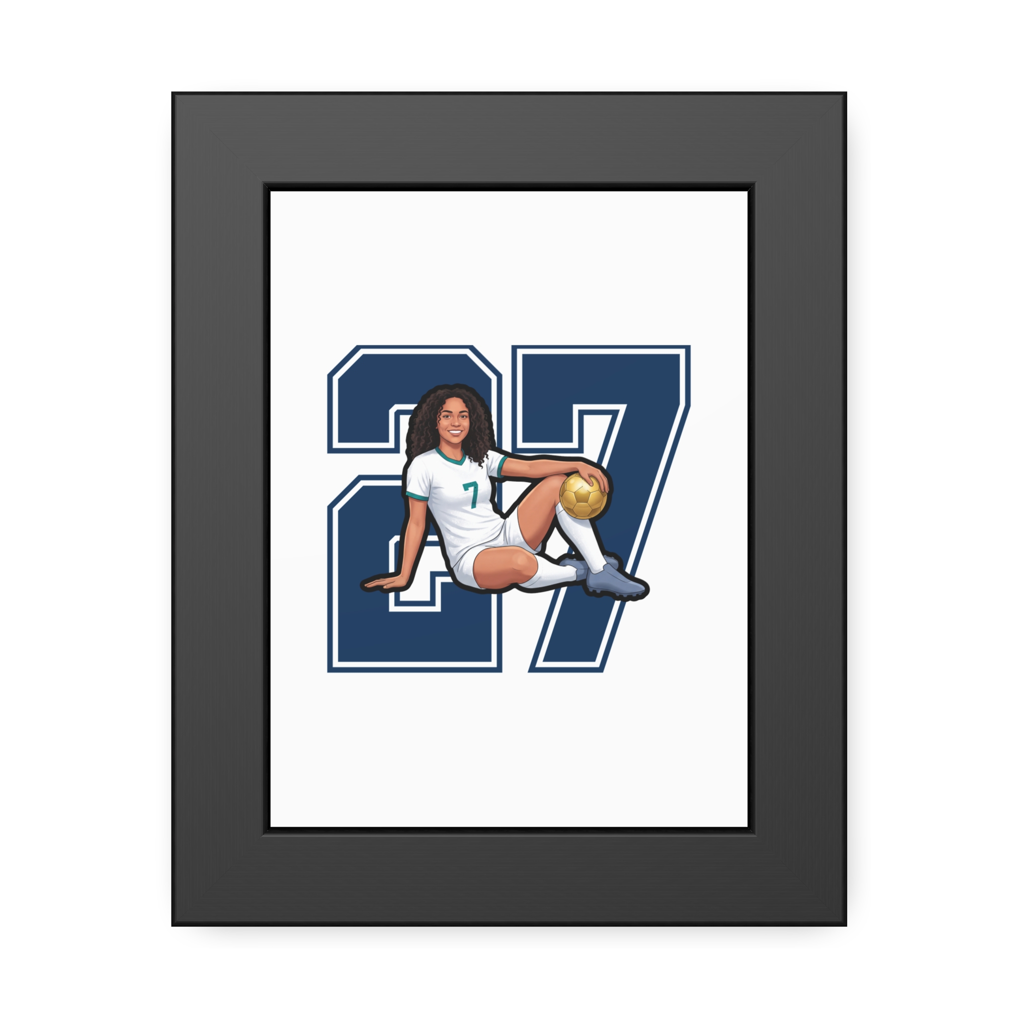 Framed Poster — character_number in Black