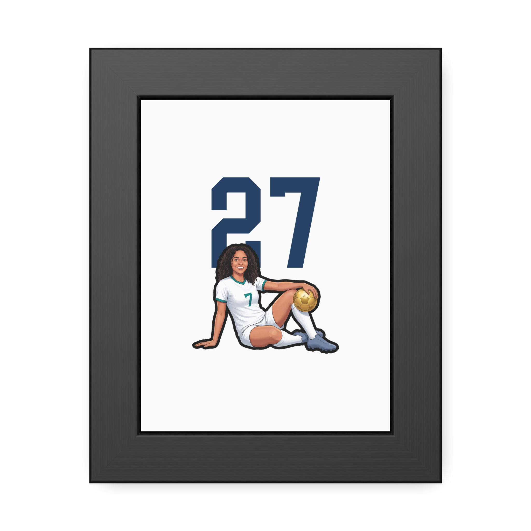 Framed Poster — character_number_top in Black