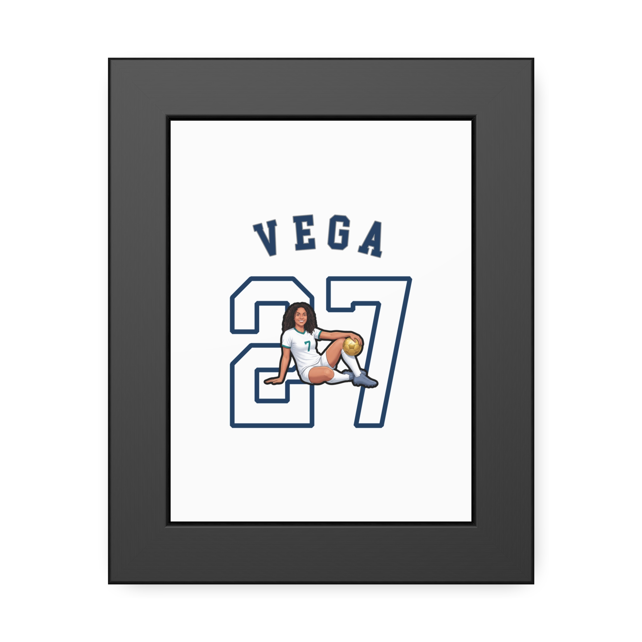 Framed Poster — character_shirsey_arch in Black