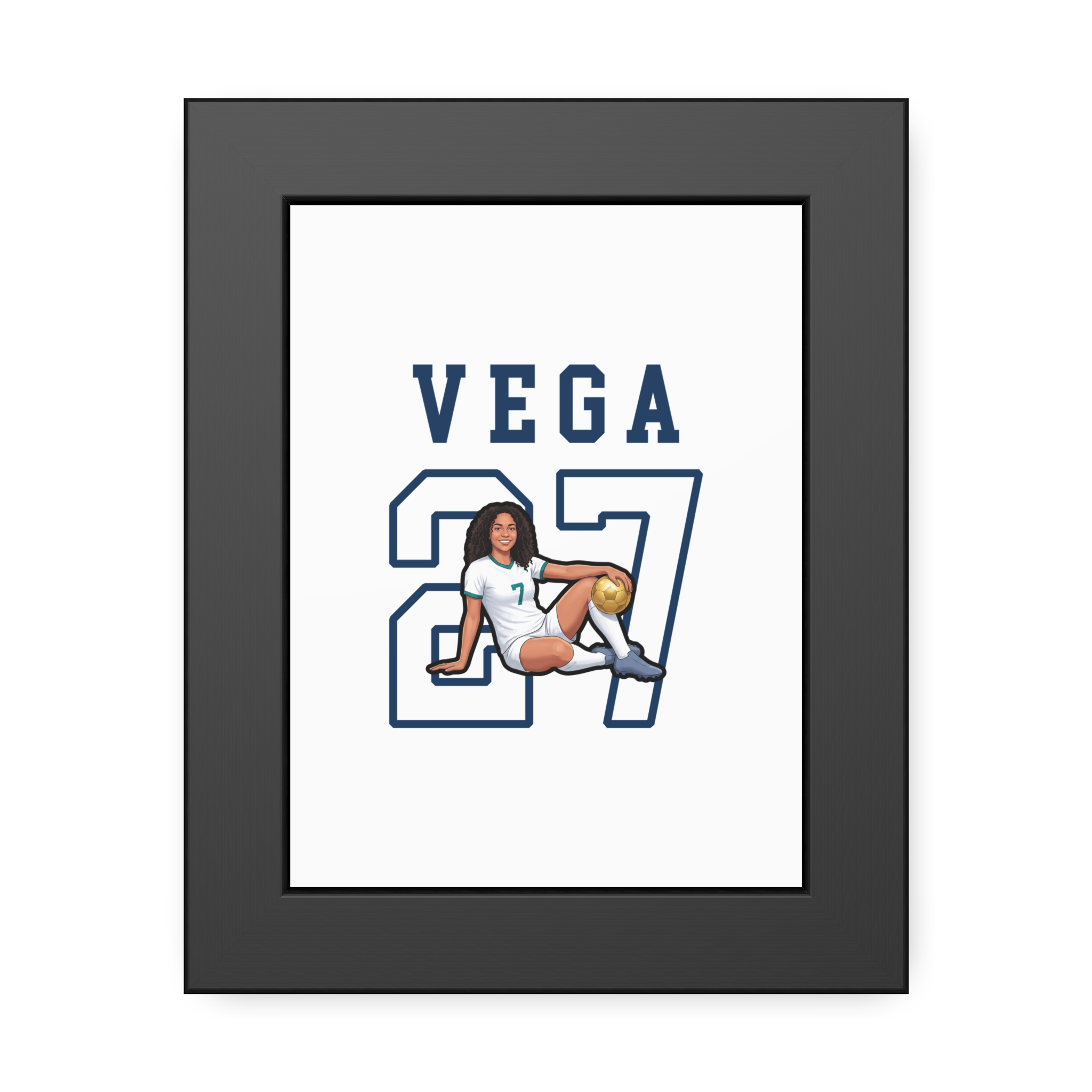 Framed Poster — character_shirsey in Black