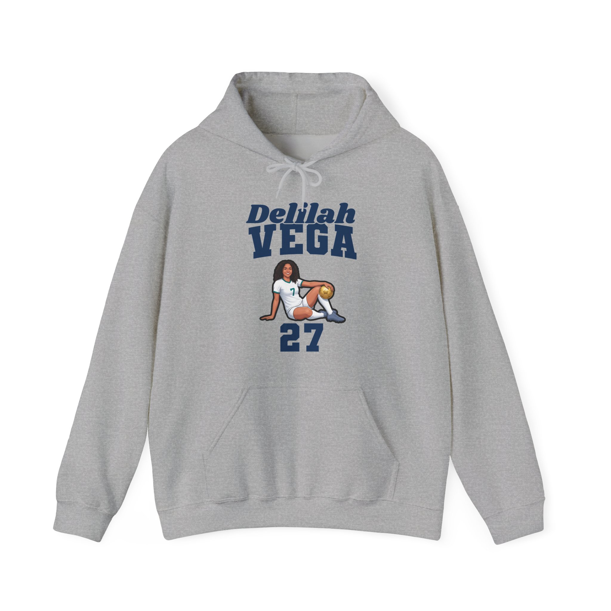 Hoodie — character_signature_arch in Grey