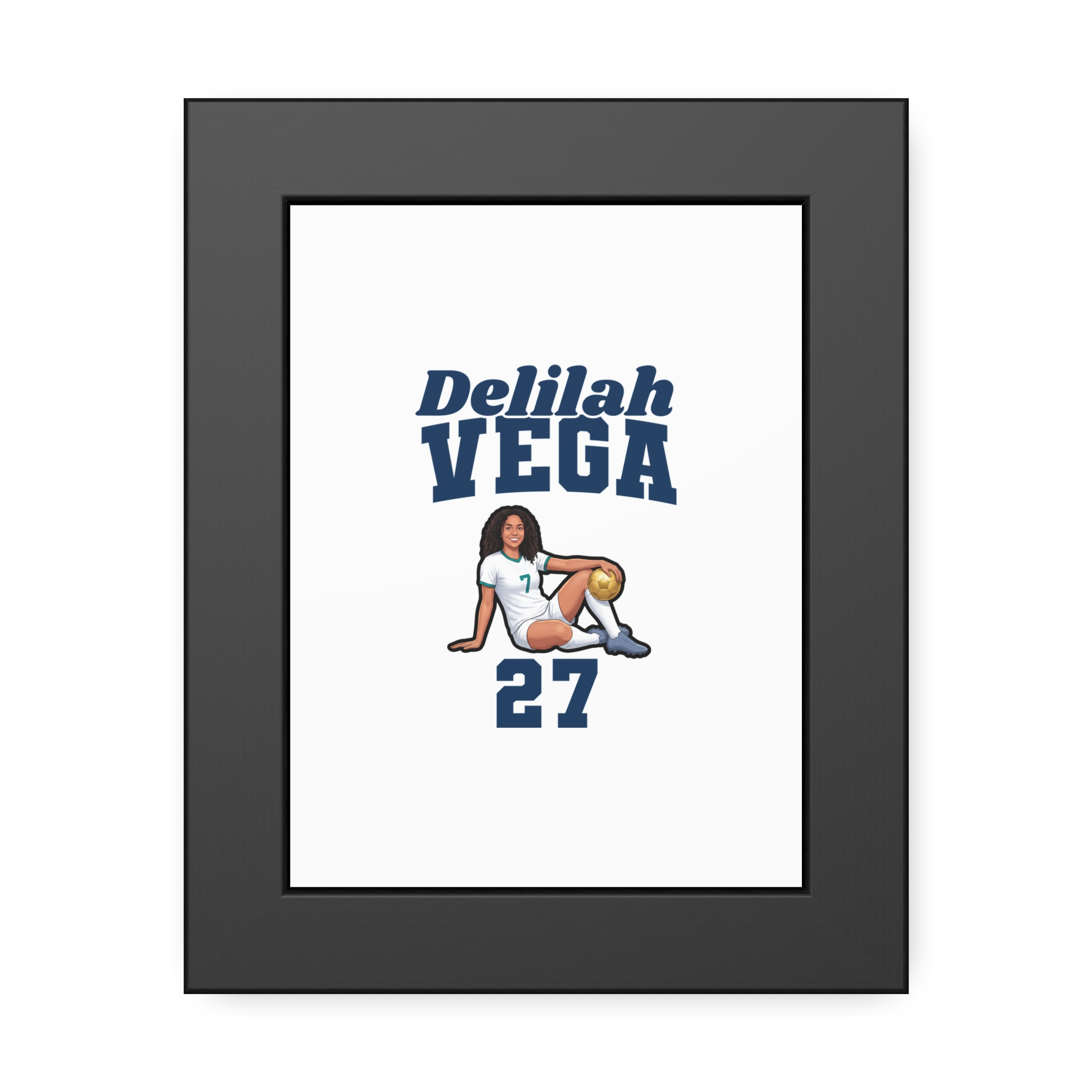 Framed Poster — character_signature_arch in Black