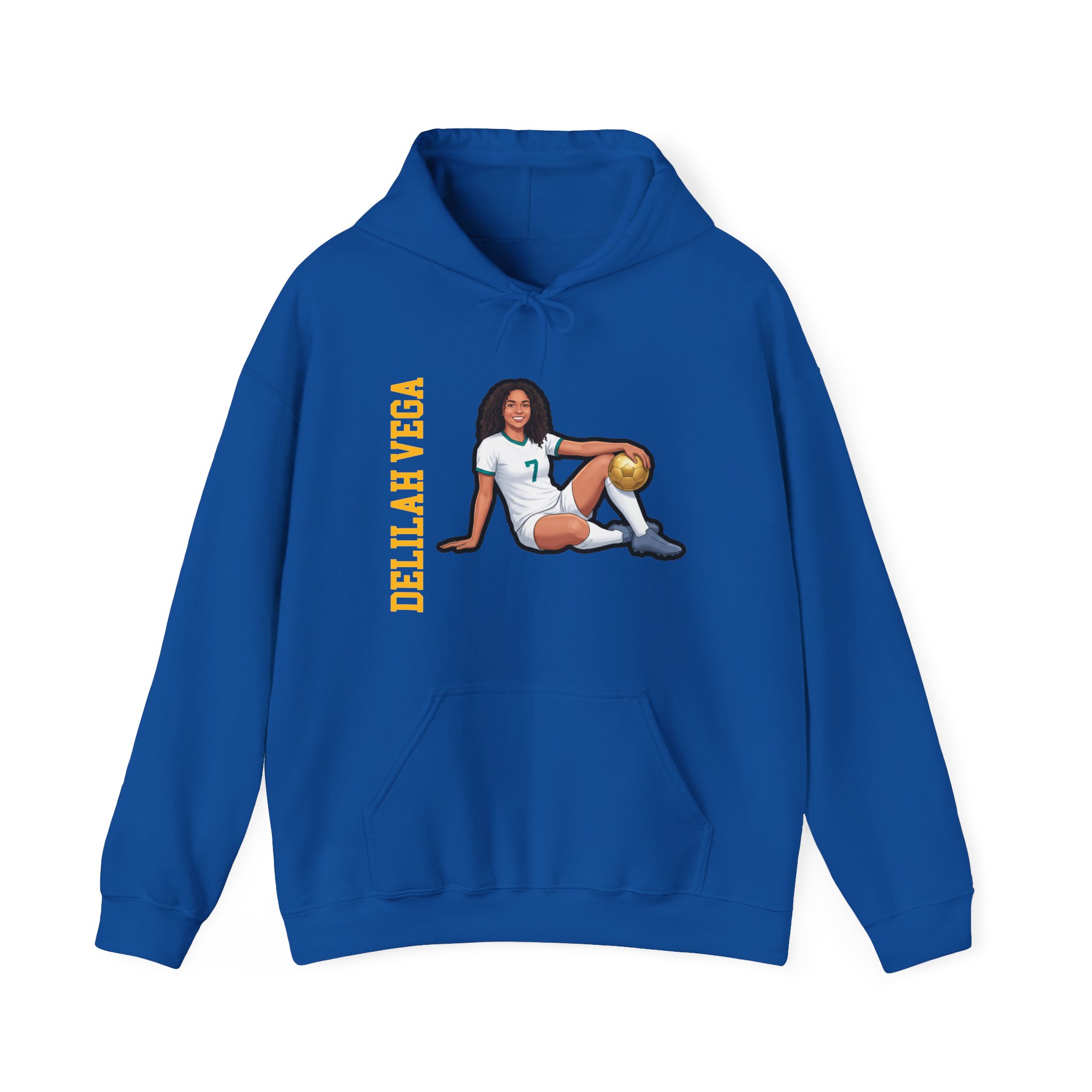 Hoodie — character_name_vertical in Royal