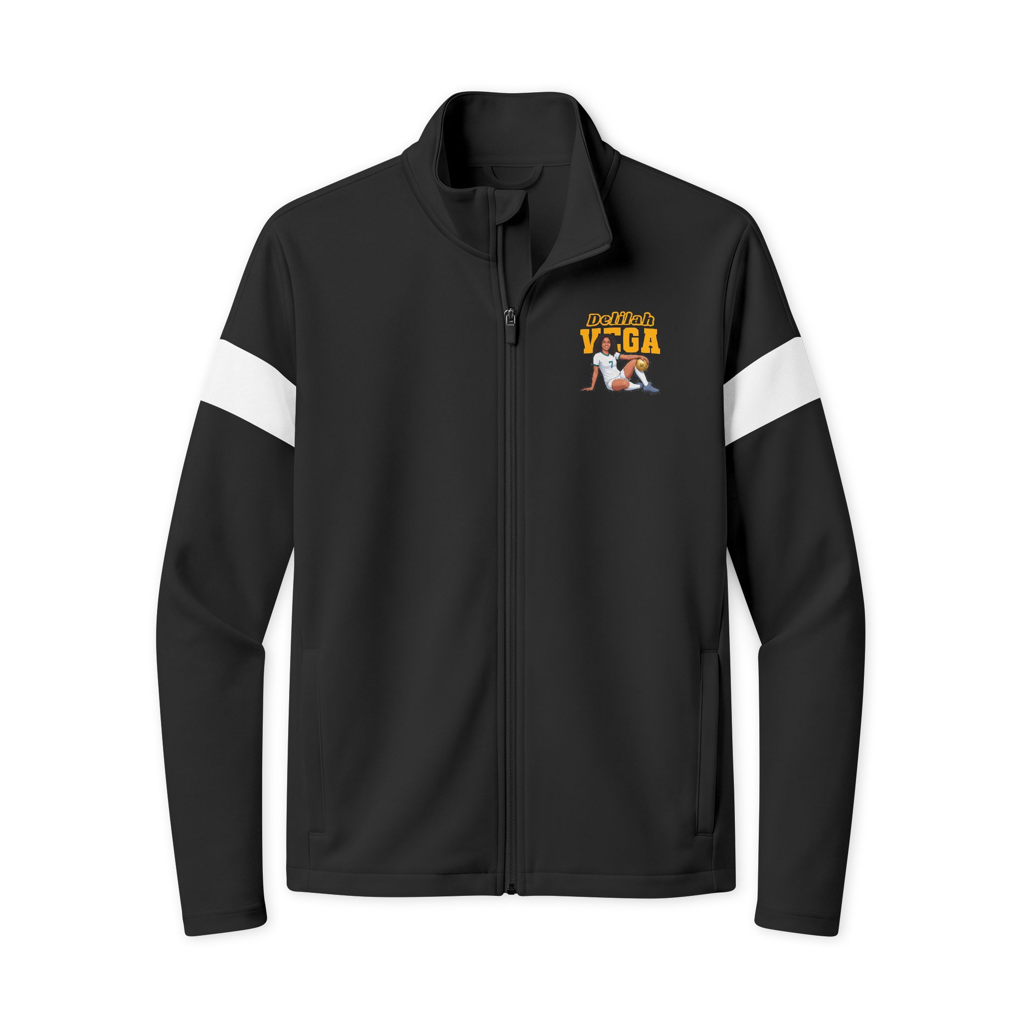 Travel Full-Zip Jacket — character_name_arch in Black/ White