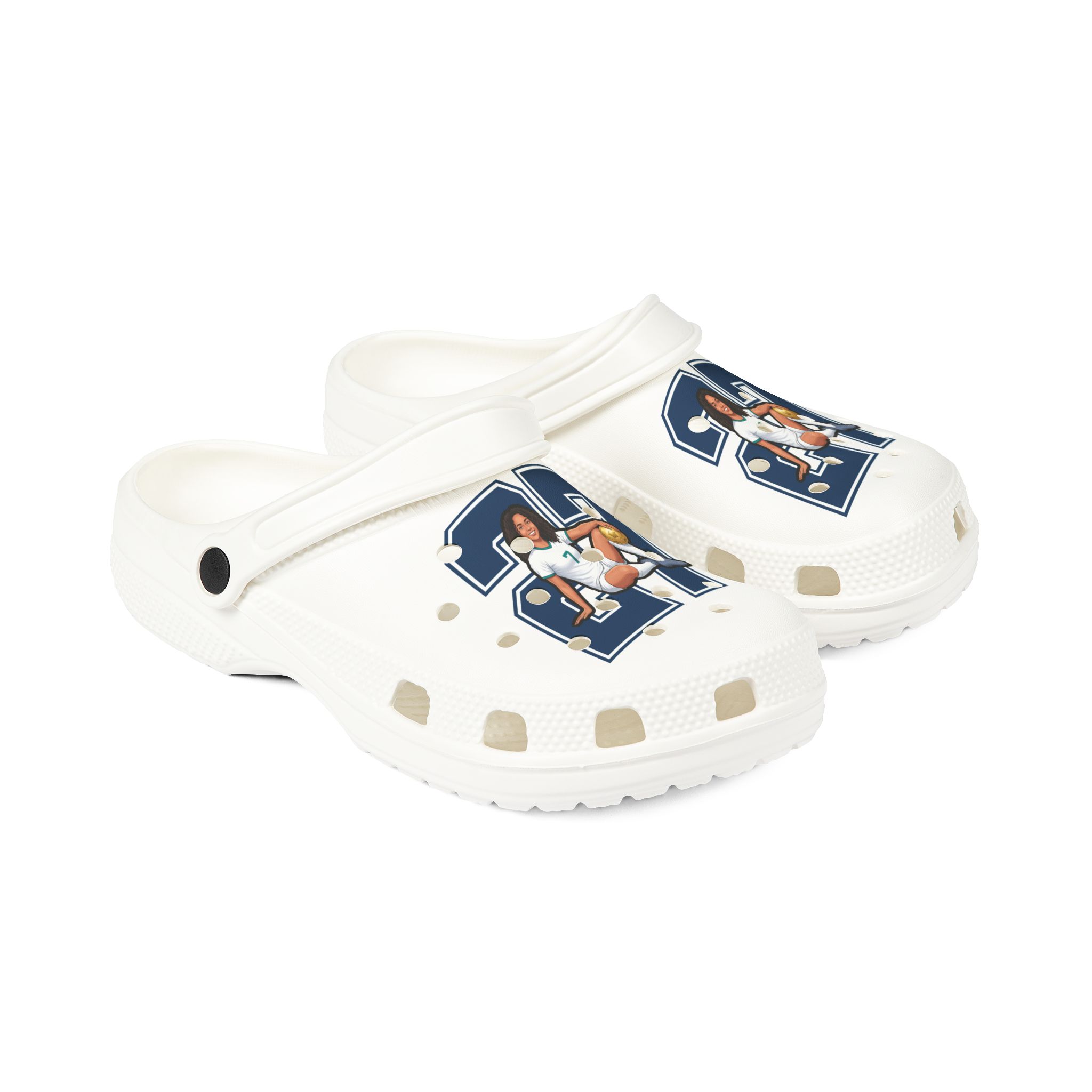 Rubber Clogs — character_number in White