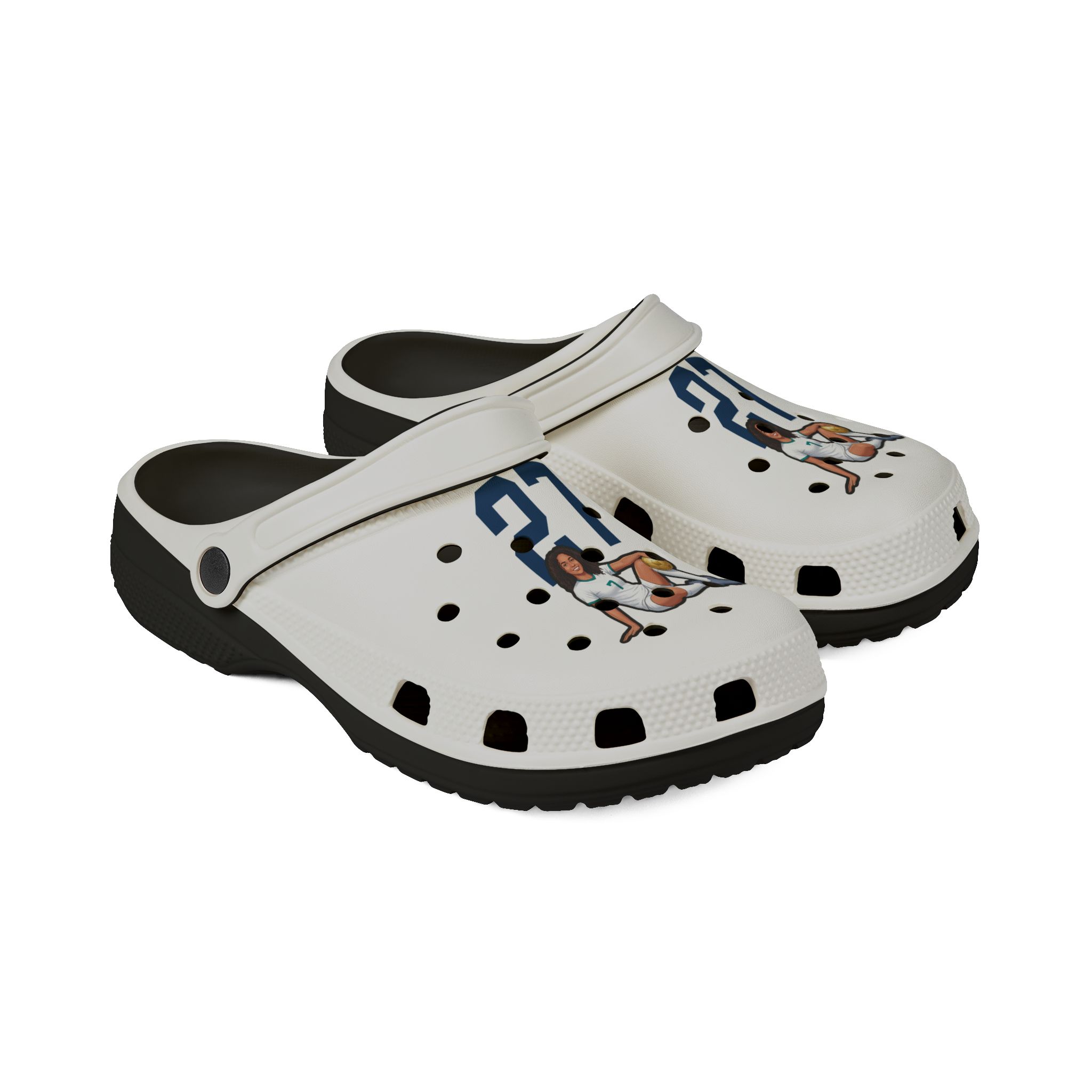 Rubber Clogs — character_number_top in Black