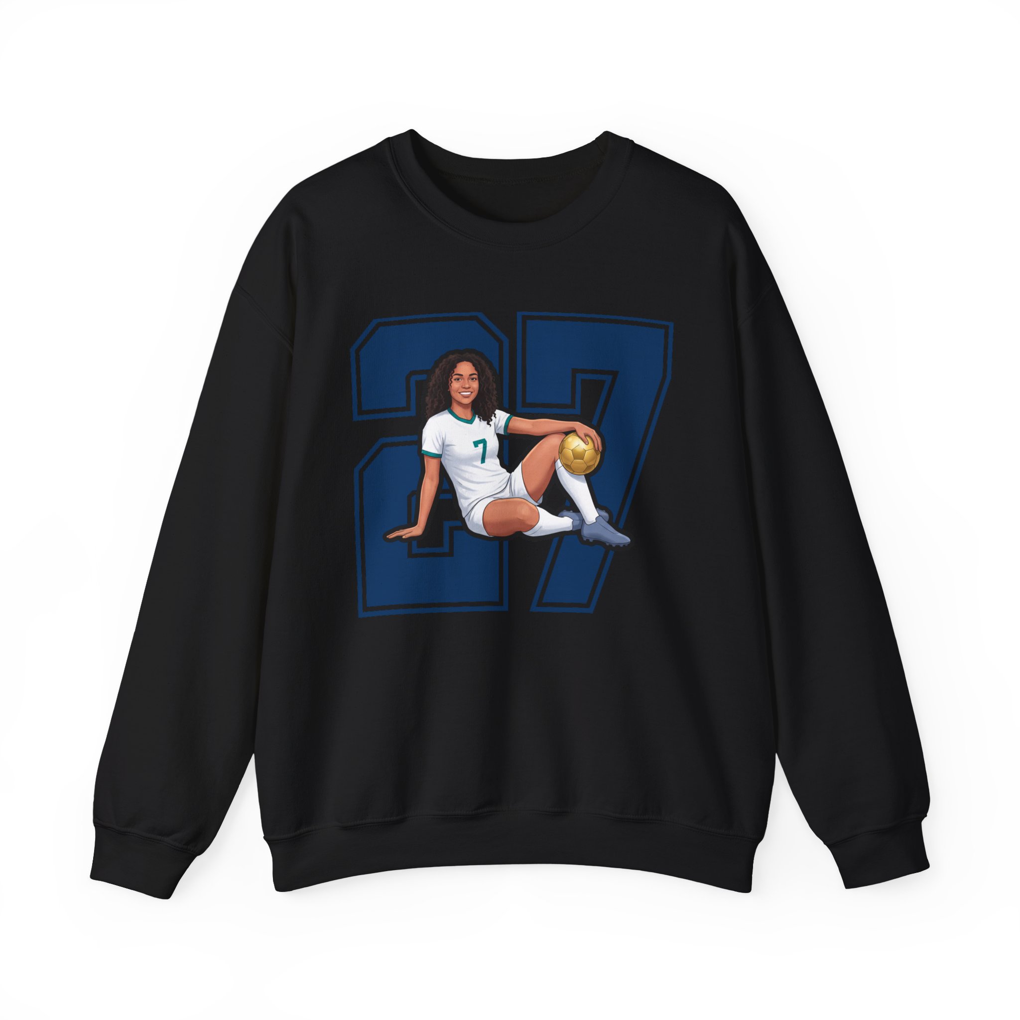 Crewneck Sweatshirt — character_number in Black