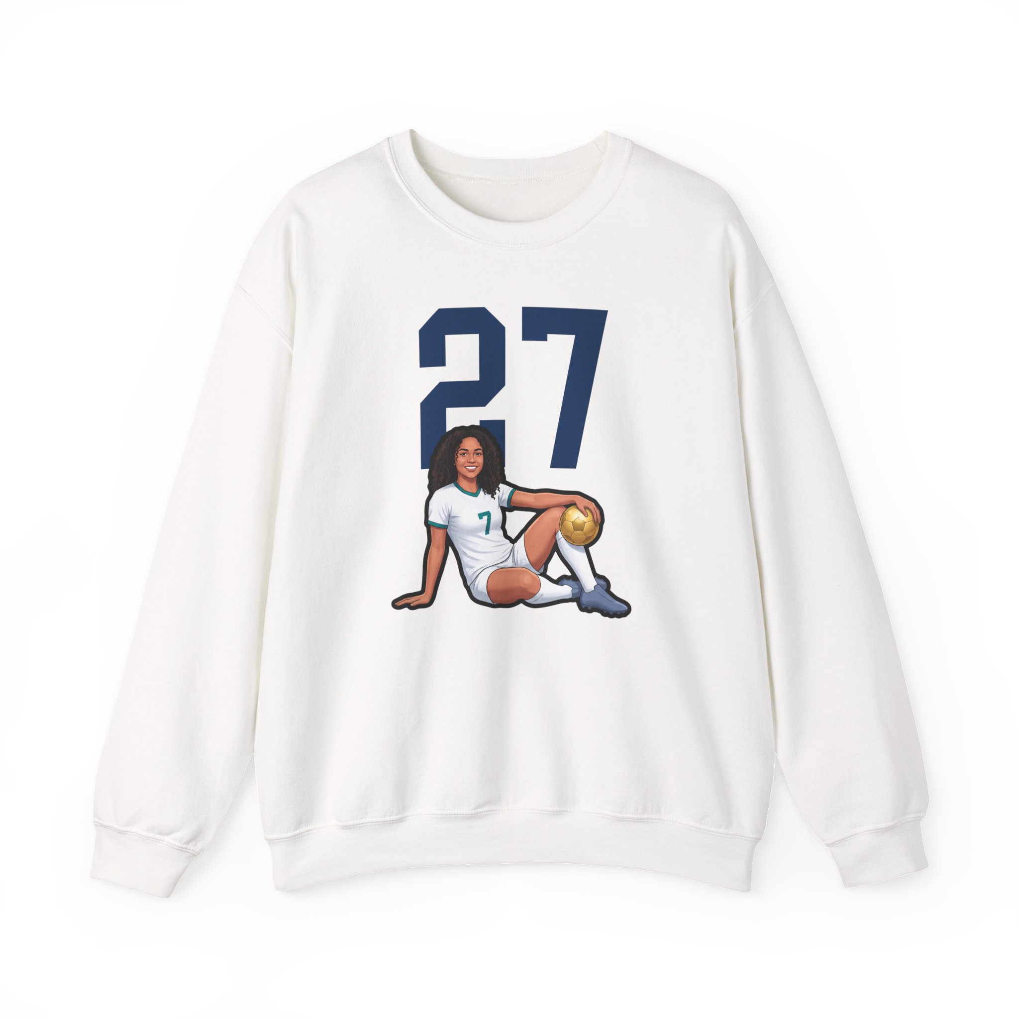 Crewneck Sweatshirt — character_number_top in White
