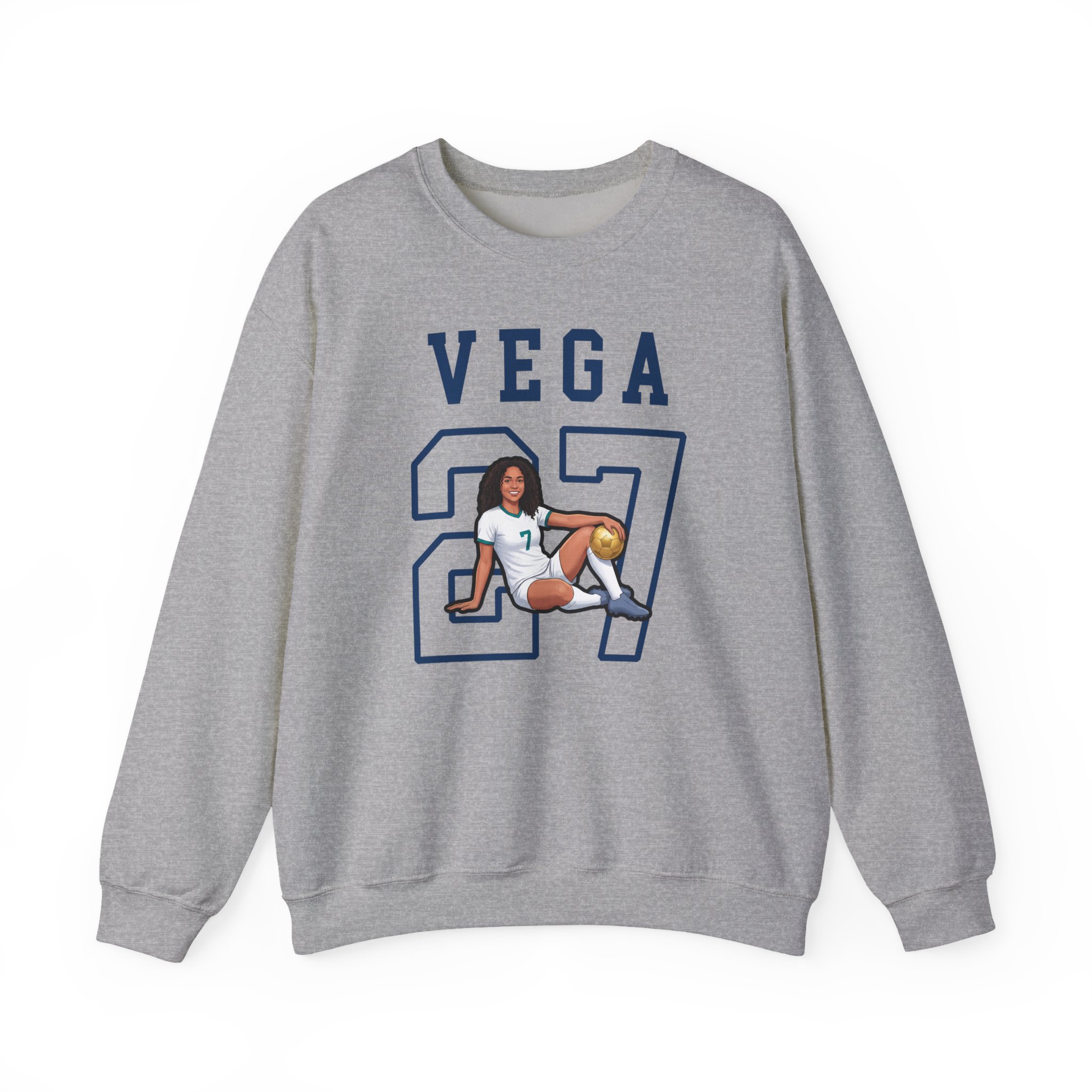 Crewneck Sweatshirt — character_shirsey in Grey