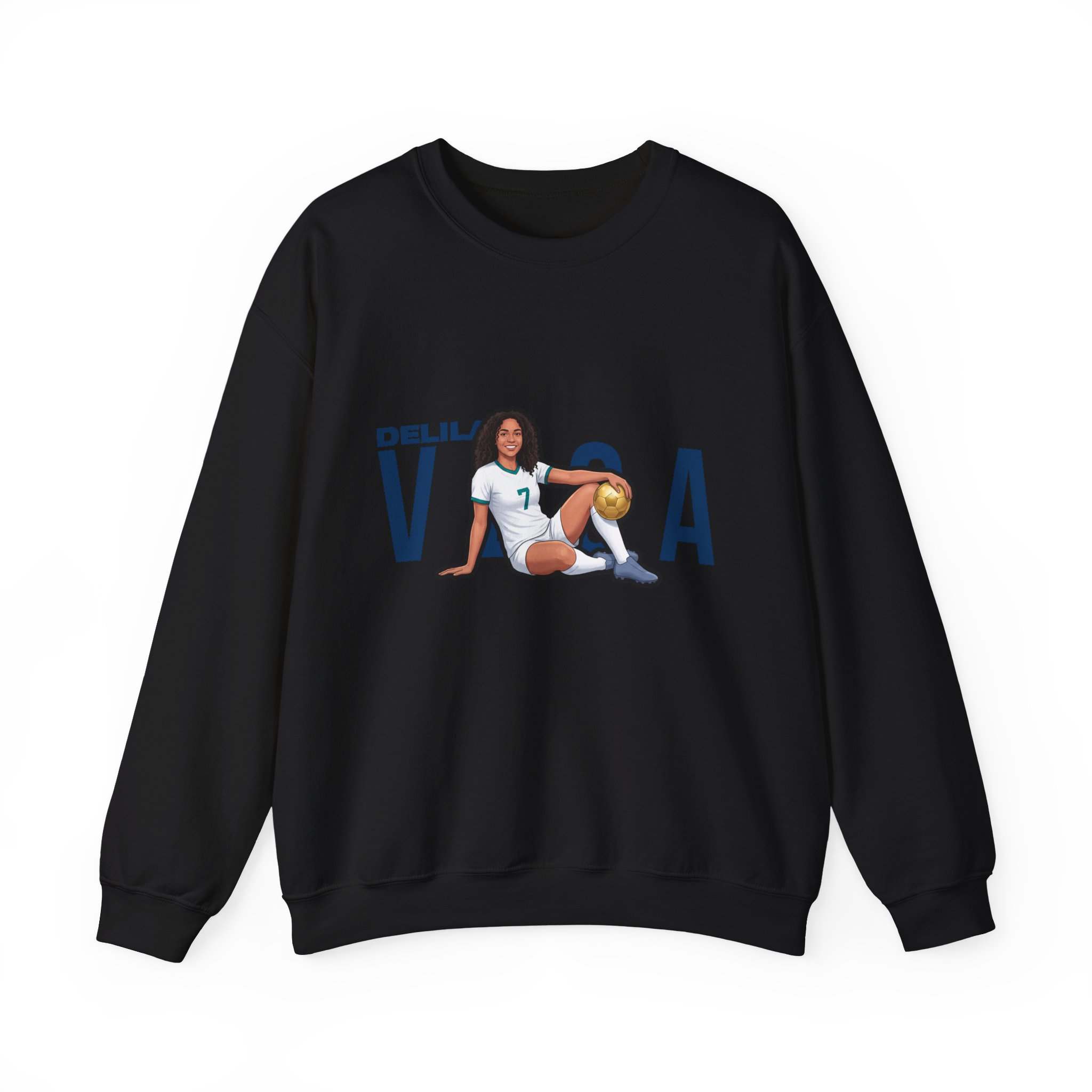 Crewneck Sweatshirt — character_player_name in Black