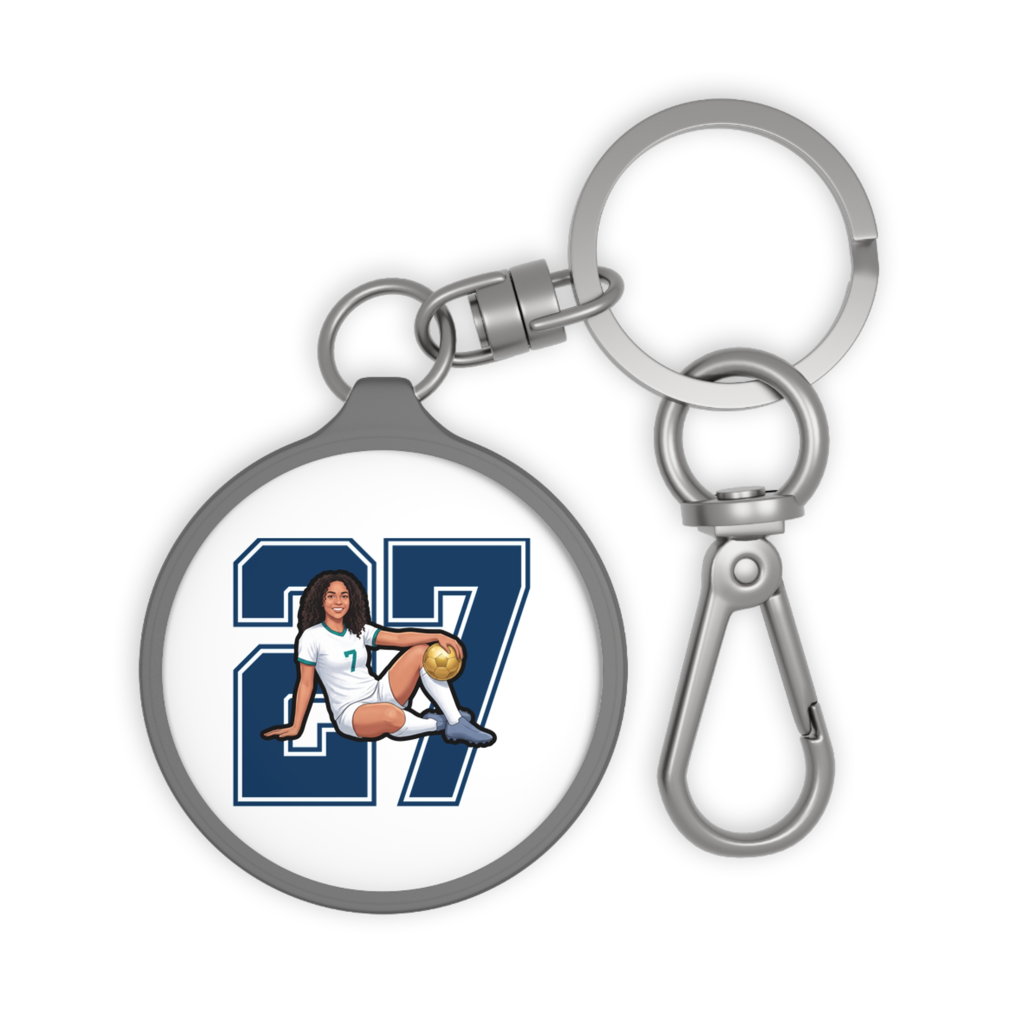 Keychain — character_number in Grey