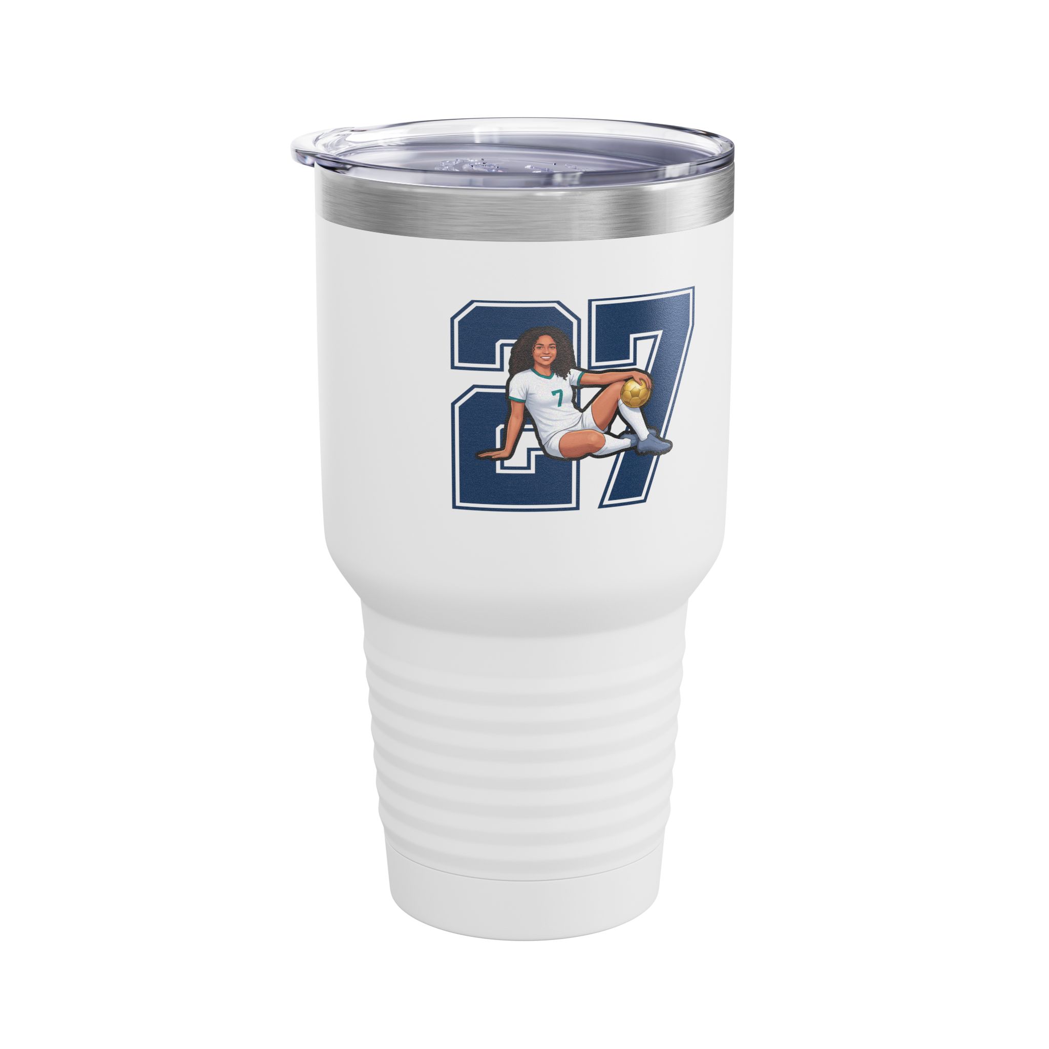 30oz Tumbler — character_number in White