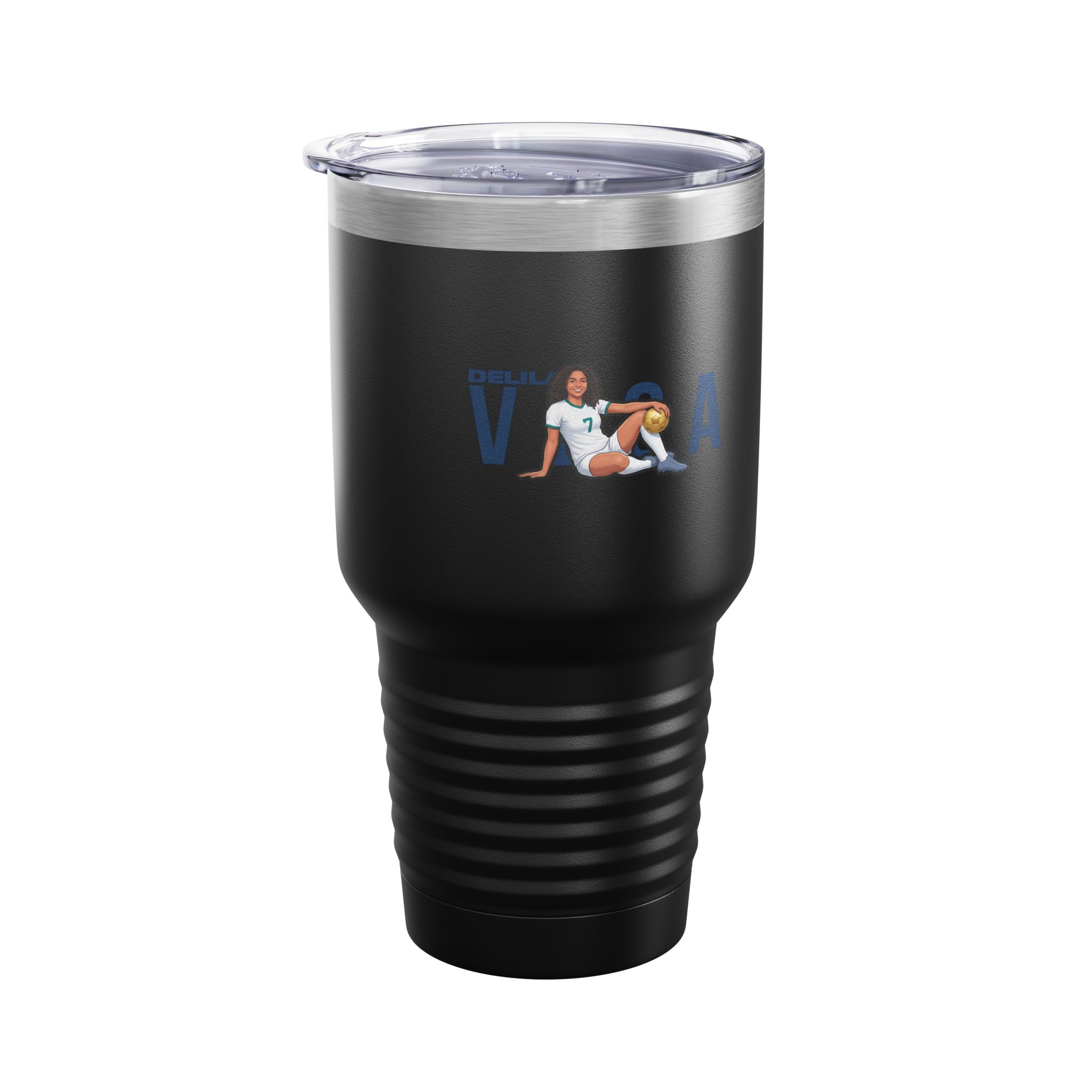 30oz Tumbler — character_player_name in Black