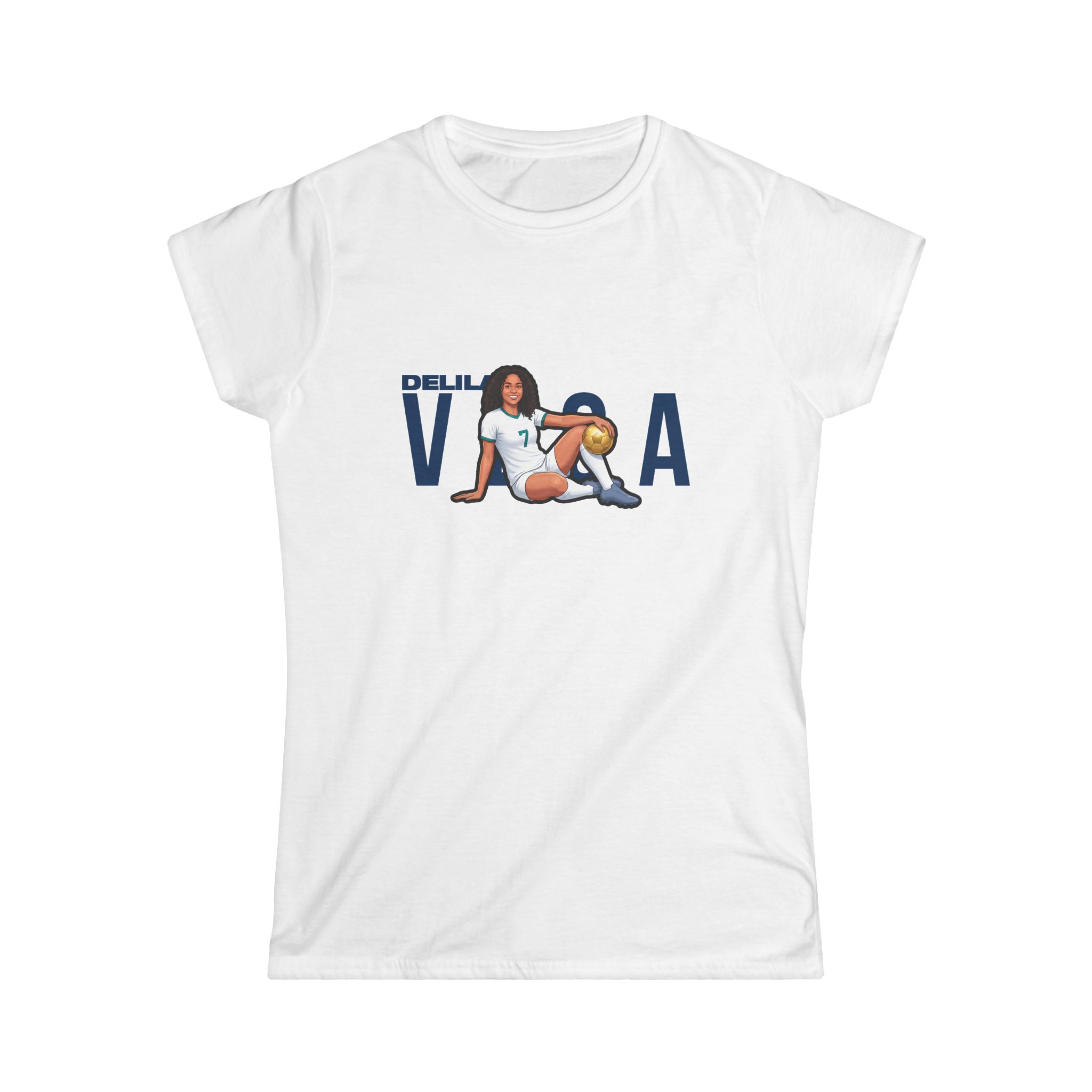 Women's Softstyle Tee — character_player_name in White