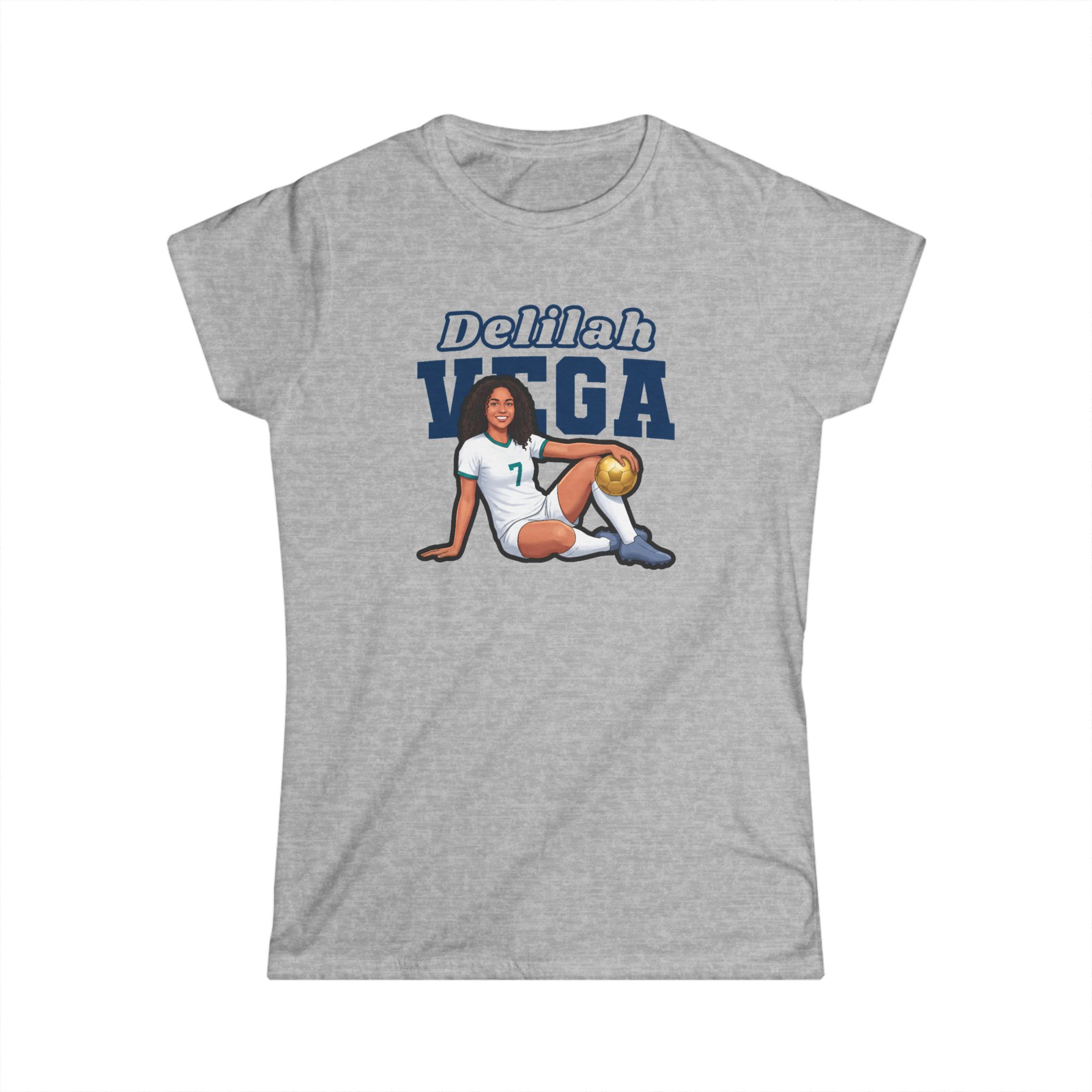 Women's Softstyle Tee — character_name_arch in Grey