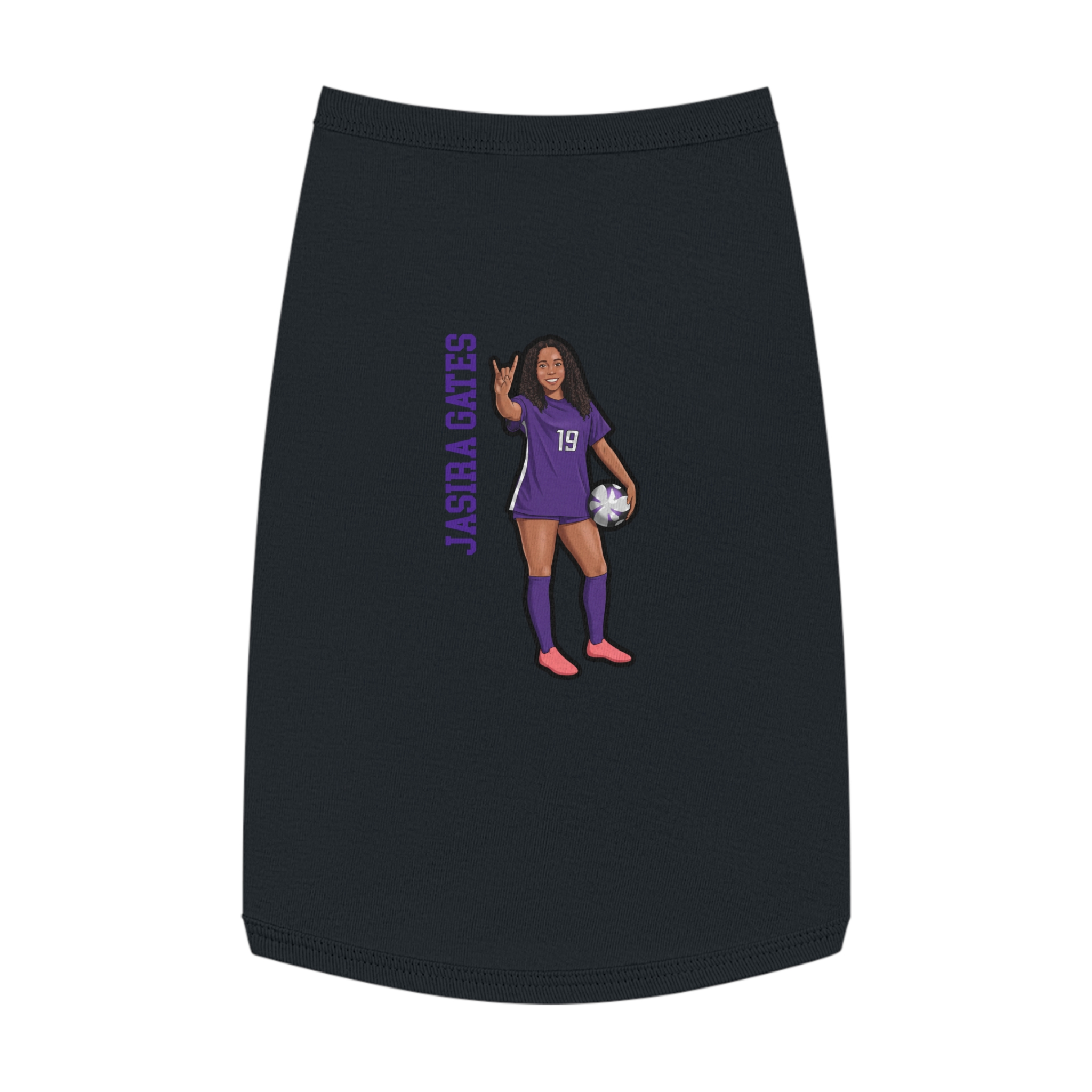 Pet Tank Top — character_name_vertical in White