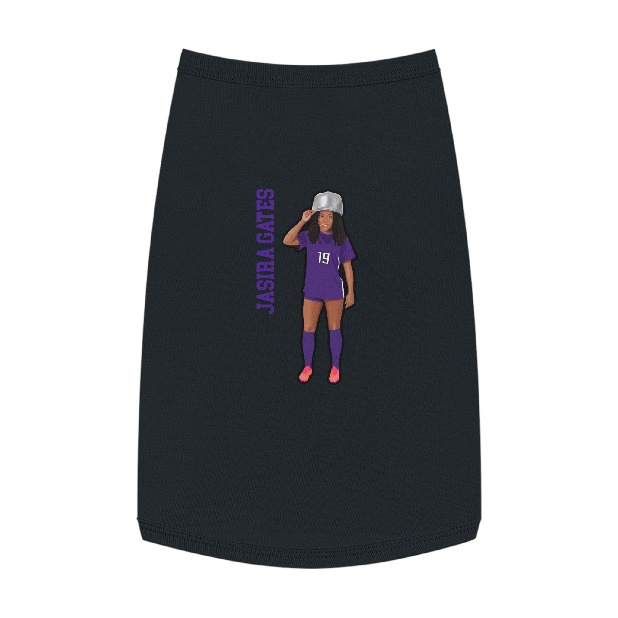 Pet Tank Top — character_name_vertical in Black