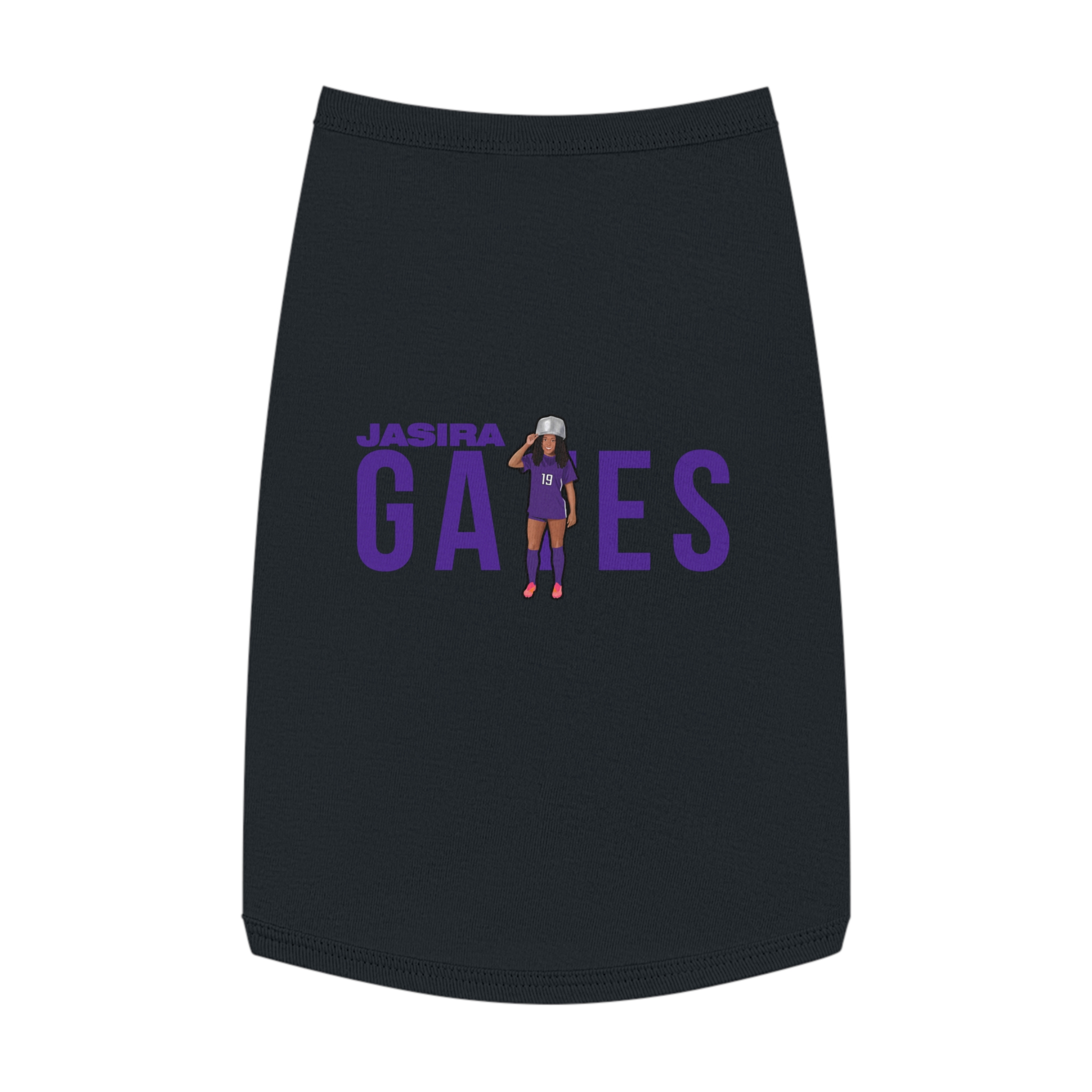 Pet Tank Top — character_player_name in Black