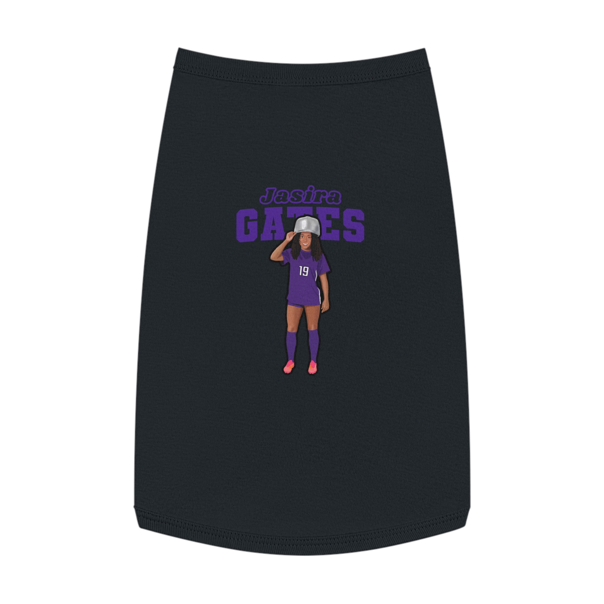 Pet Tank Top — character_name_arch in Black