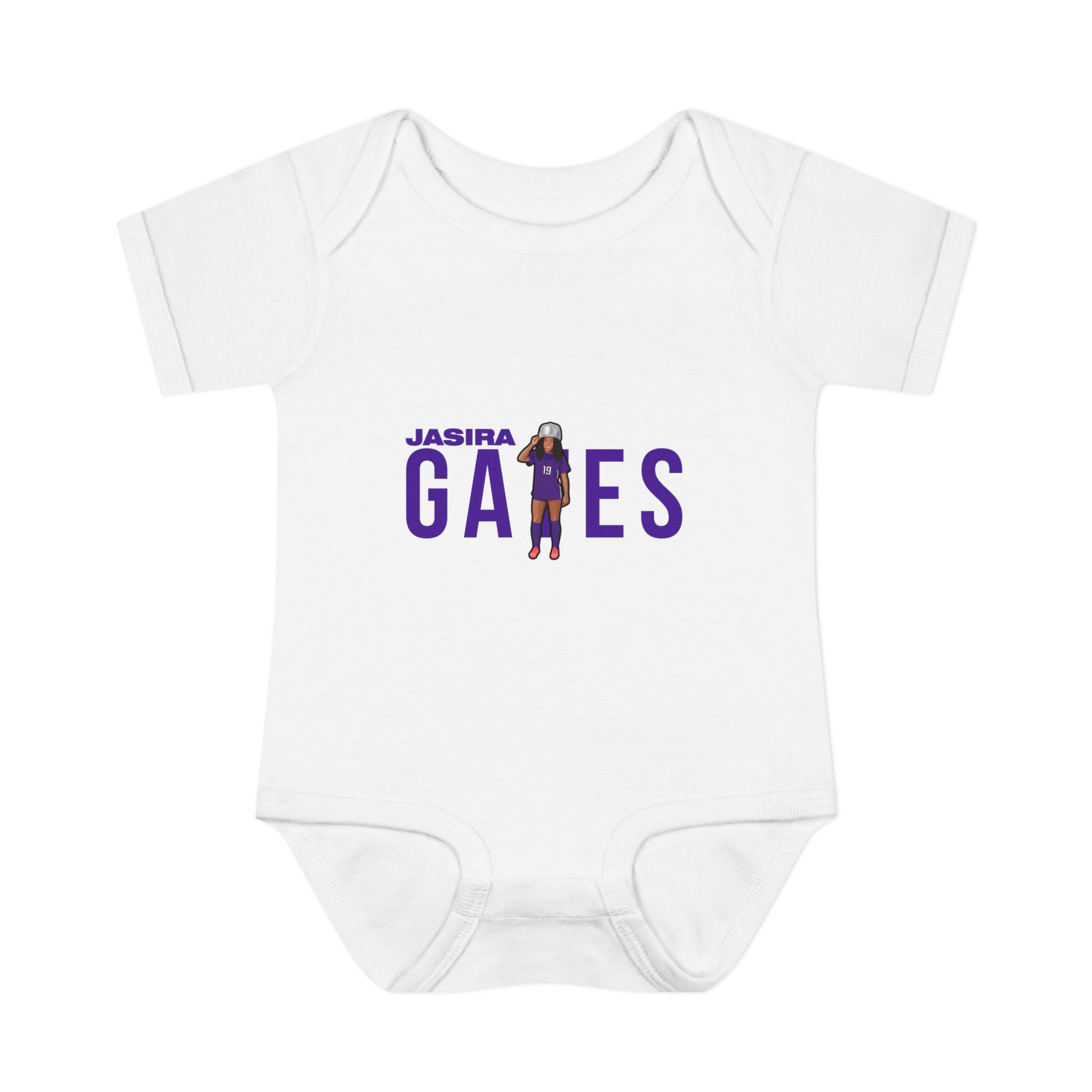 Baby Onesie — character_player_name in White
