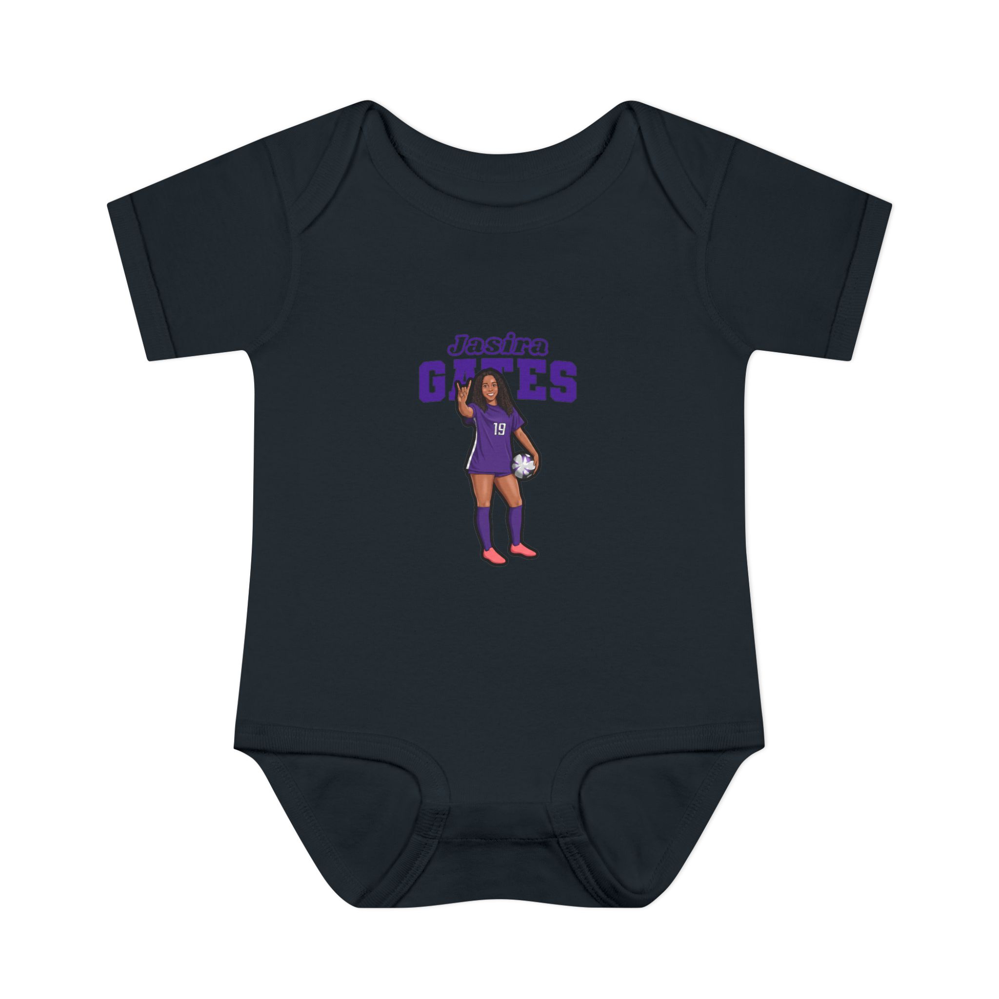 Baby Onesie — character_name_arch in Black