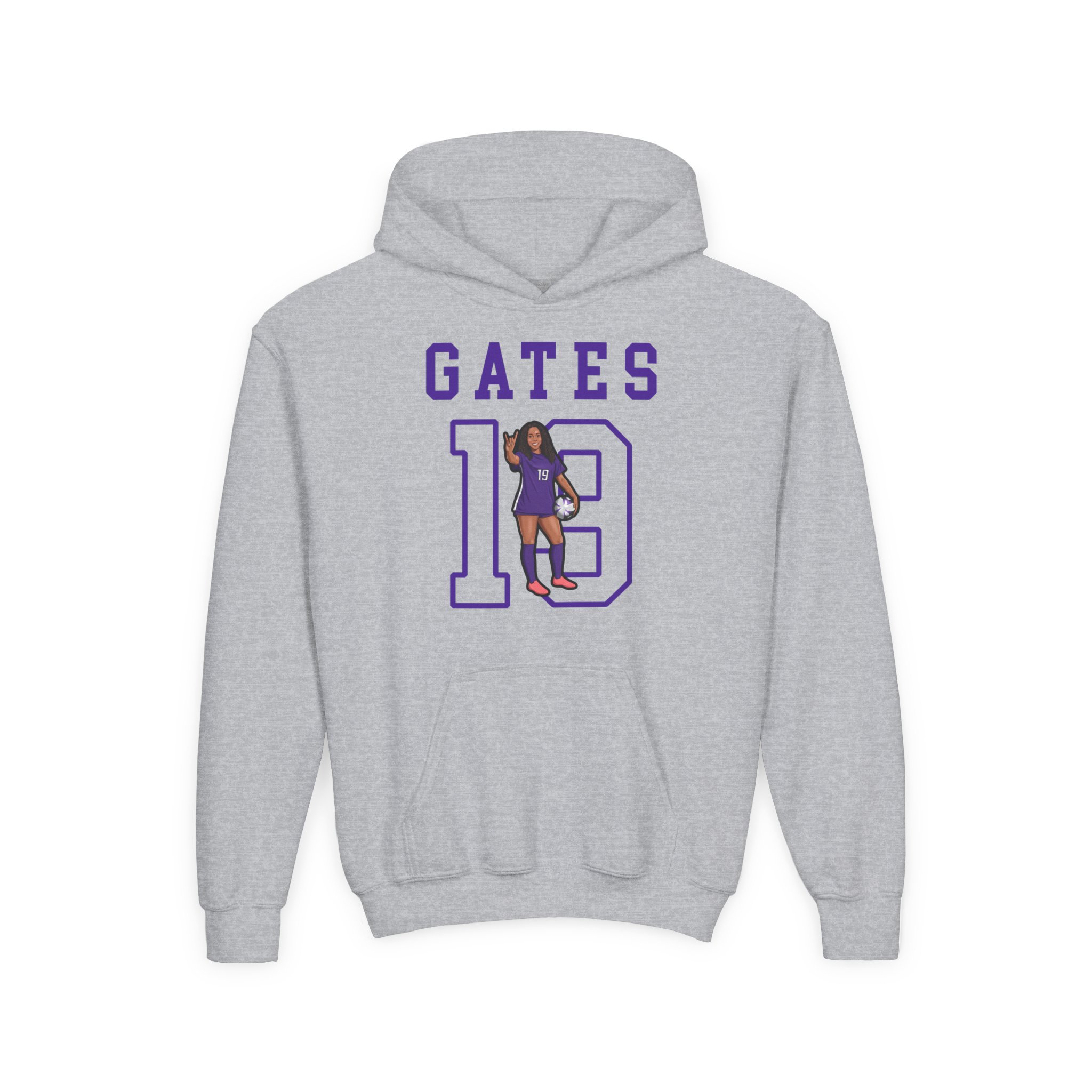 Youth Hoodie — character_shirsey in Grey