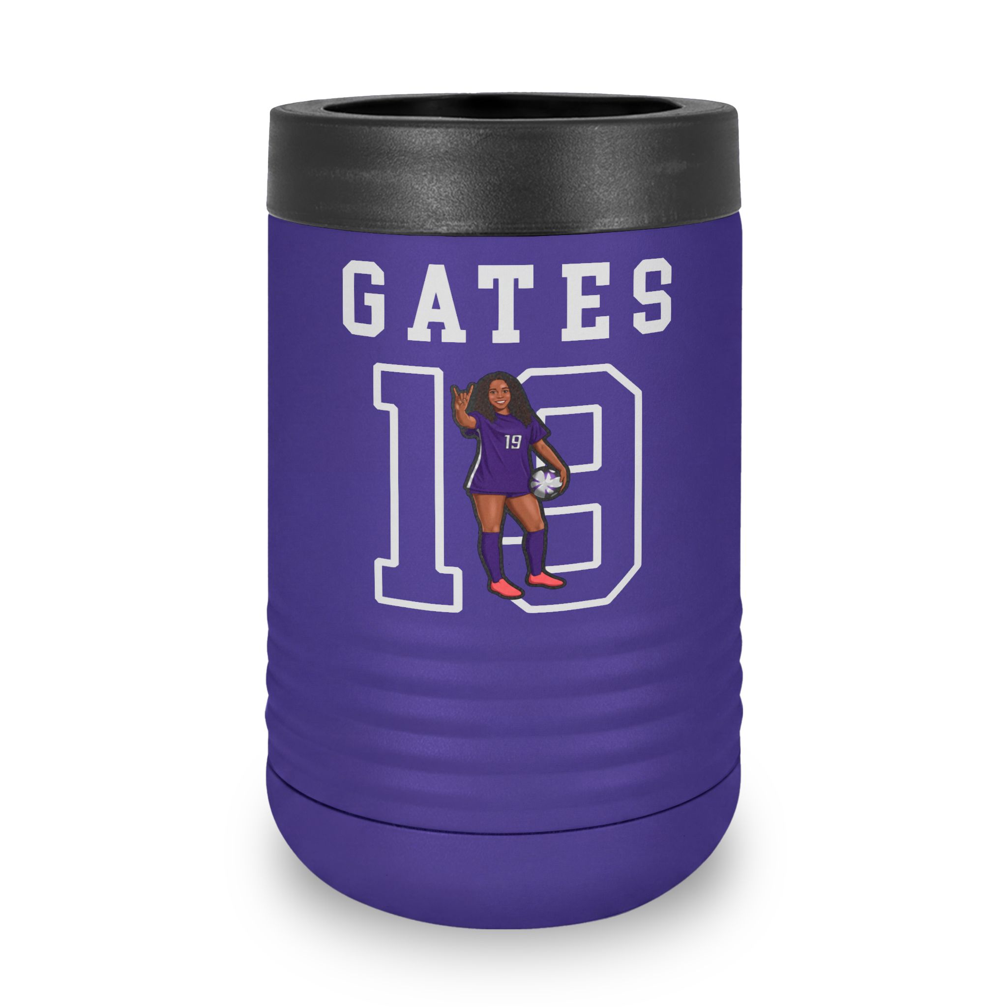Stainless Can Cooler — character_shirsey in Purple