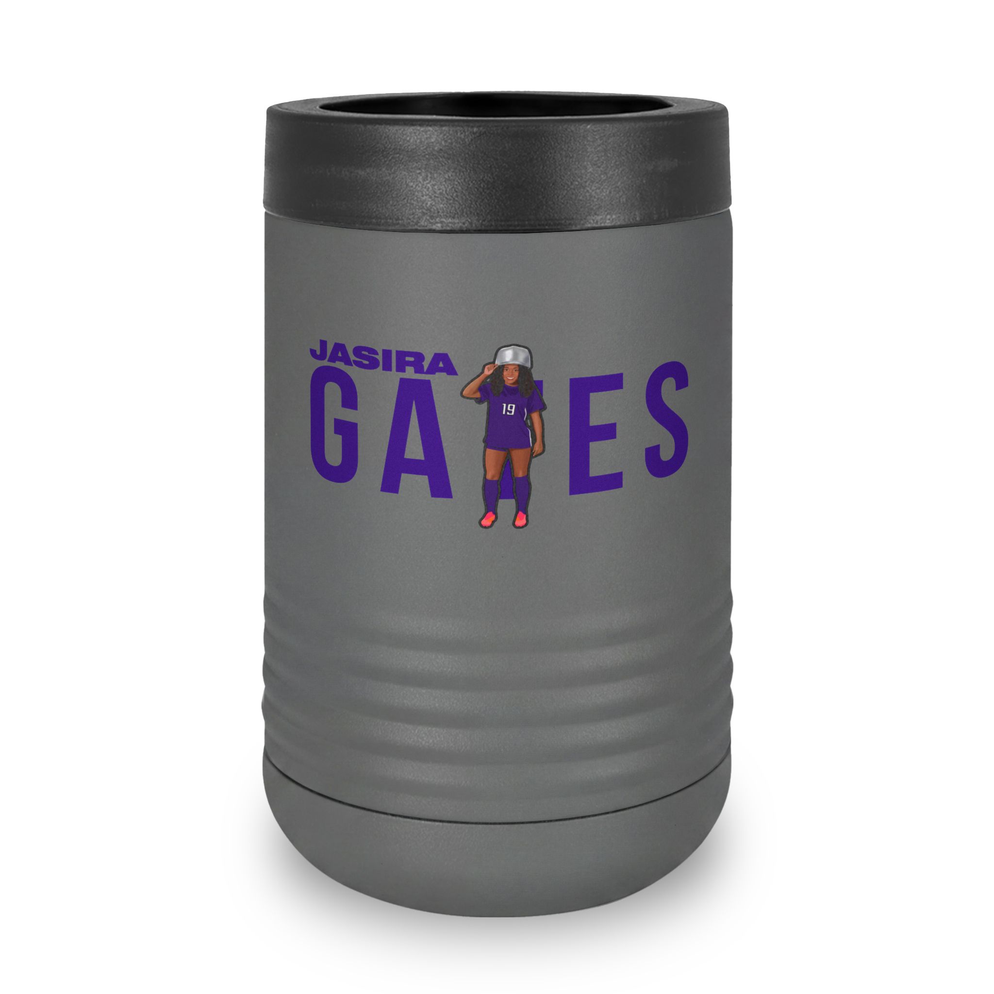 Stainless Can Cooler — character_player_name in Grey