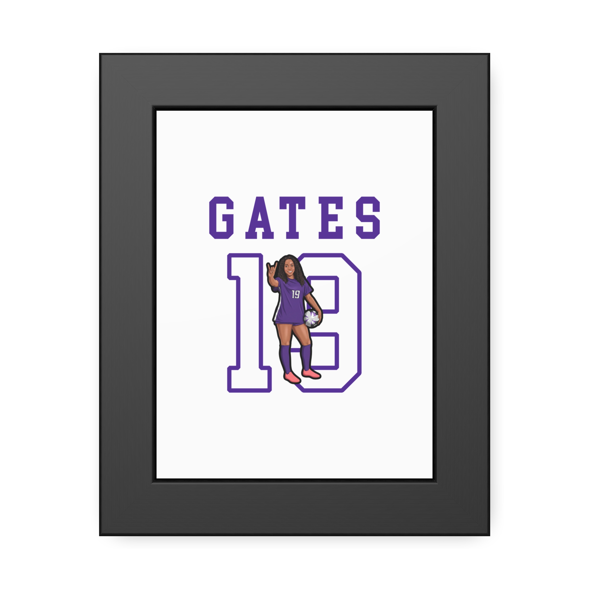 Framed Poster — character_shirsey in Black