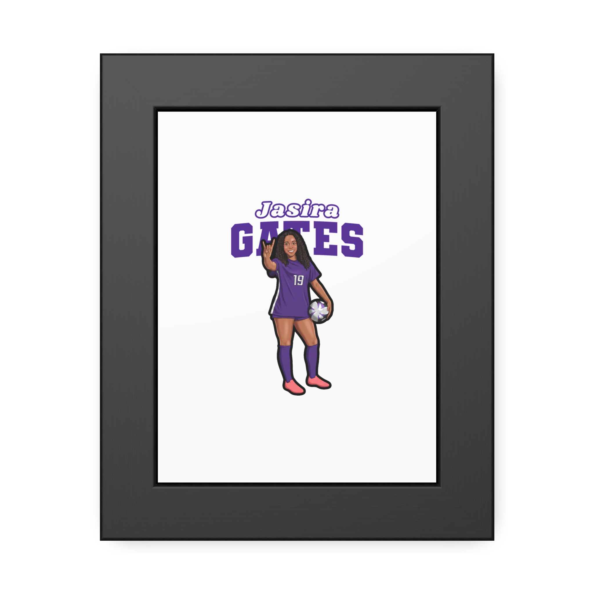 Framed Poster — character_name_arch in Black