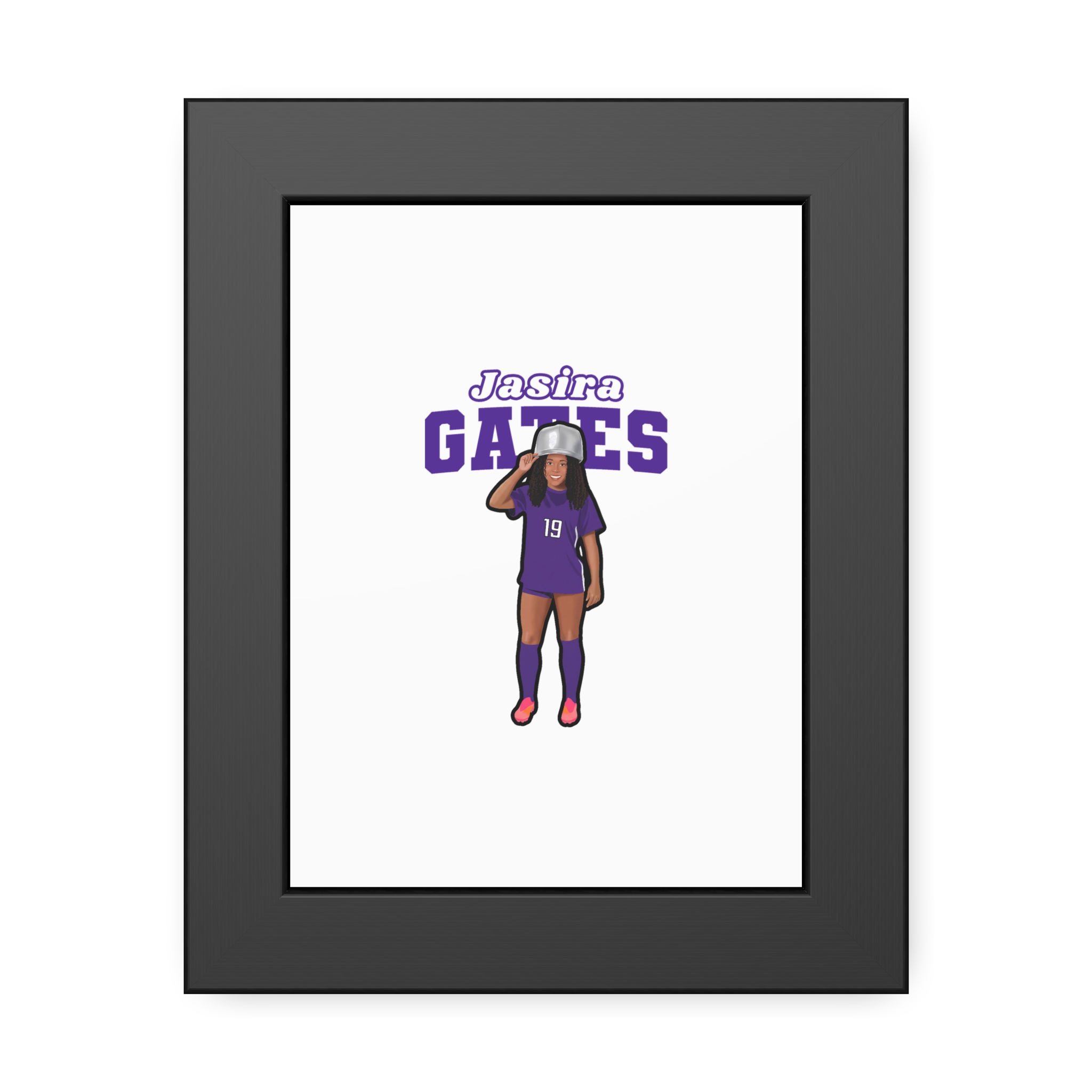 Framed Poster — character_name_arch in Black