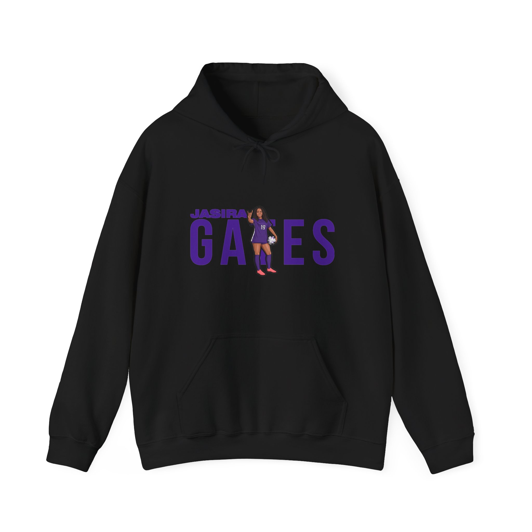 Hoodie — character_player_name in Black