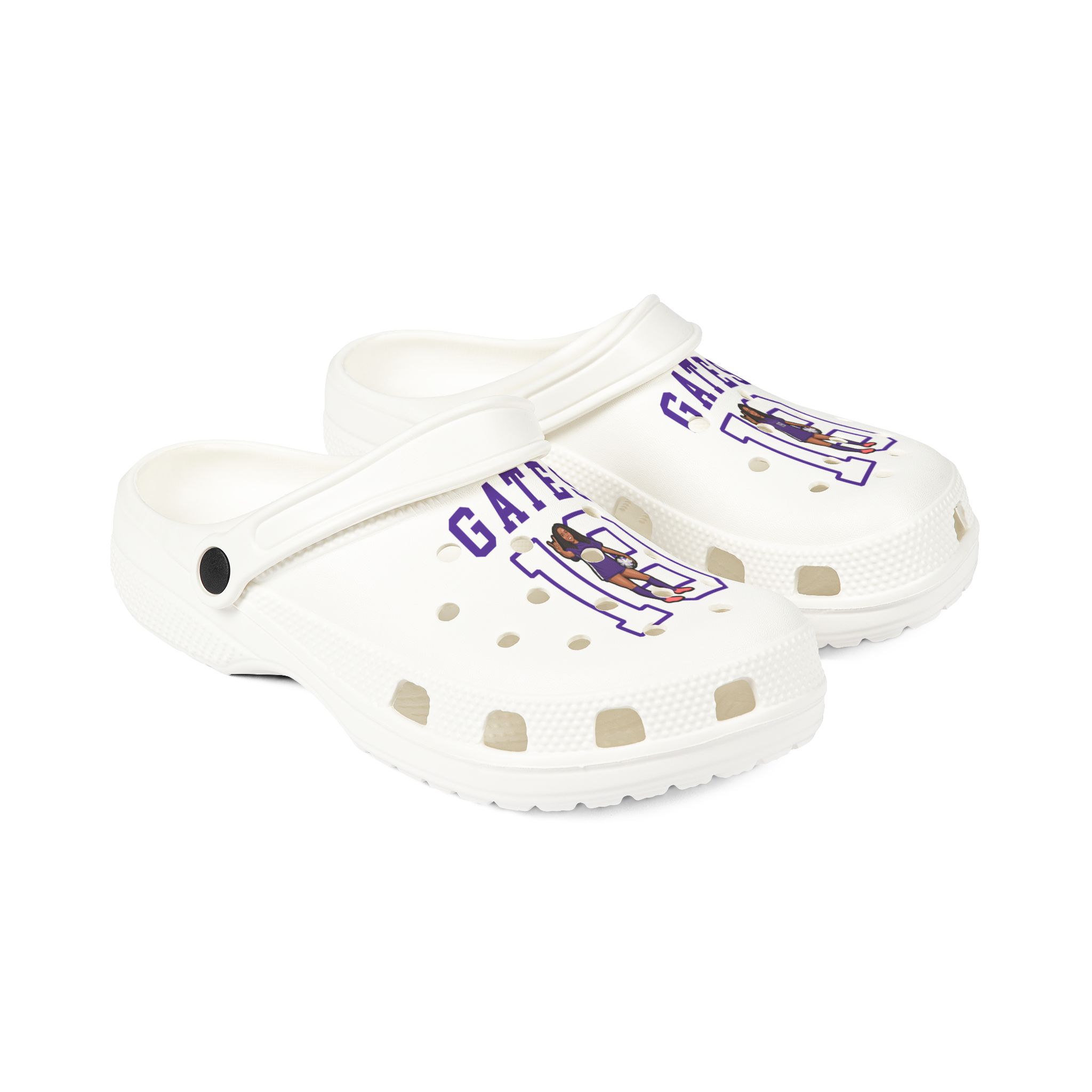 Rubber Clogs — character_shirsey in White