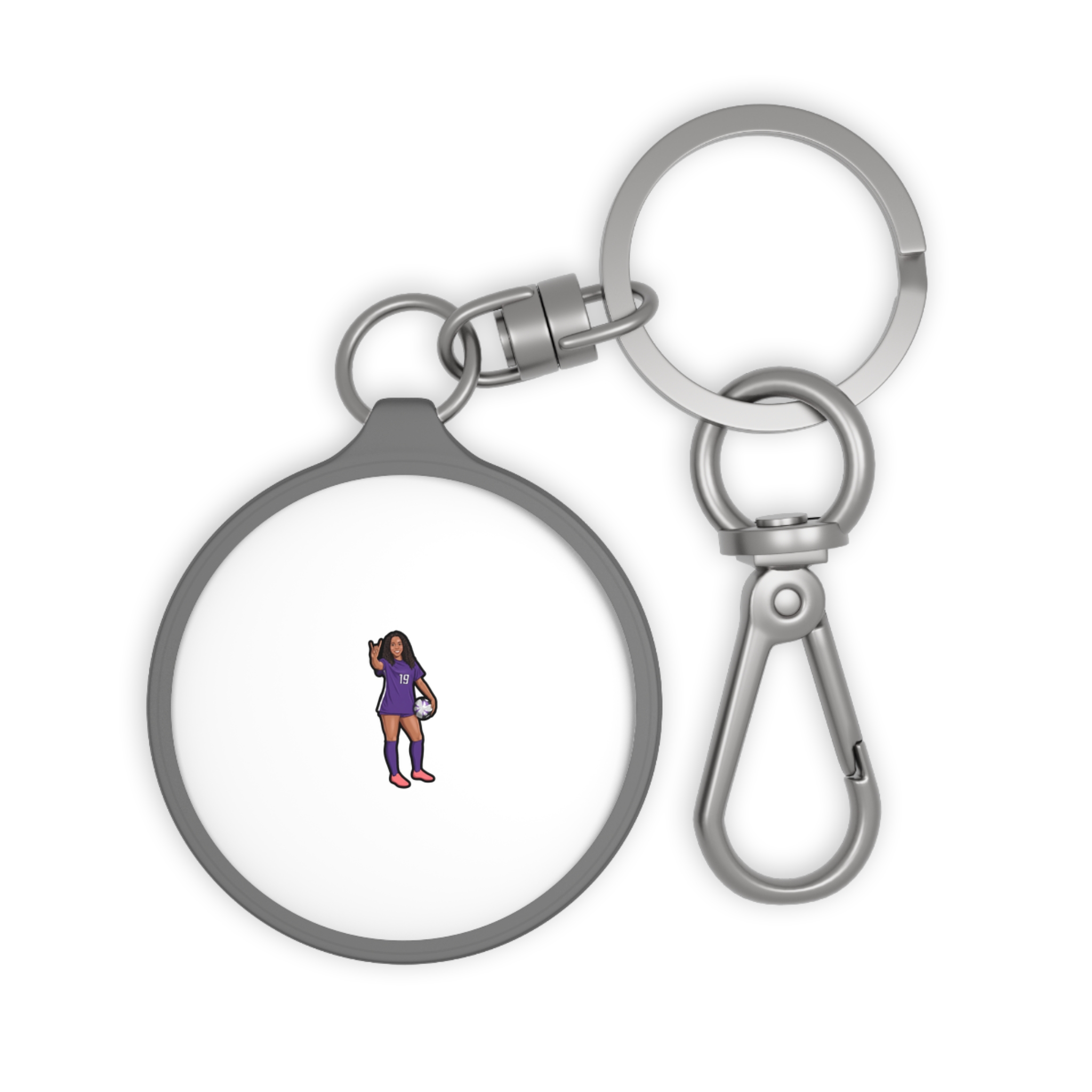Keychain — character_player_name in Grey