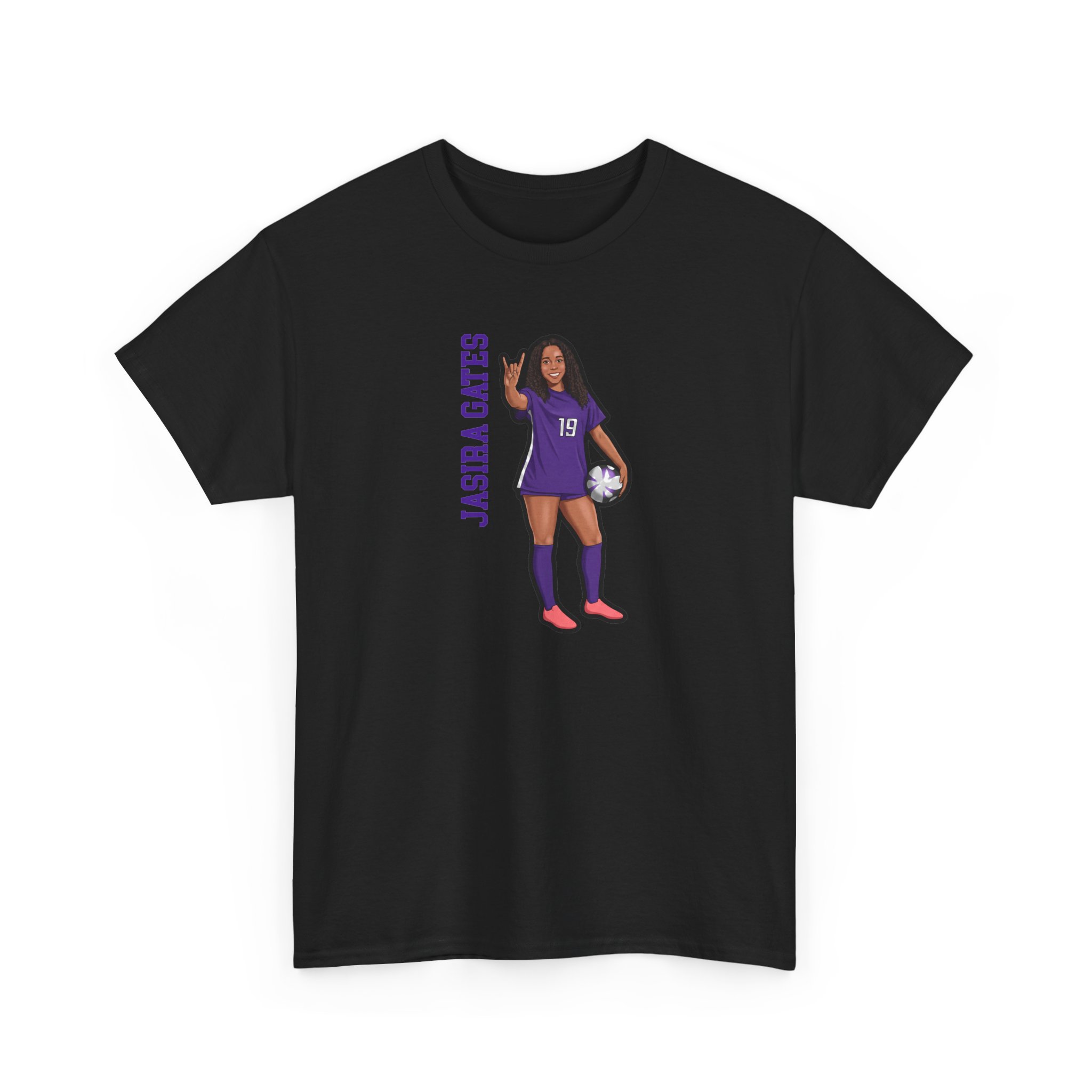 Tee — character_name_vertical in Black