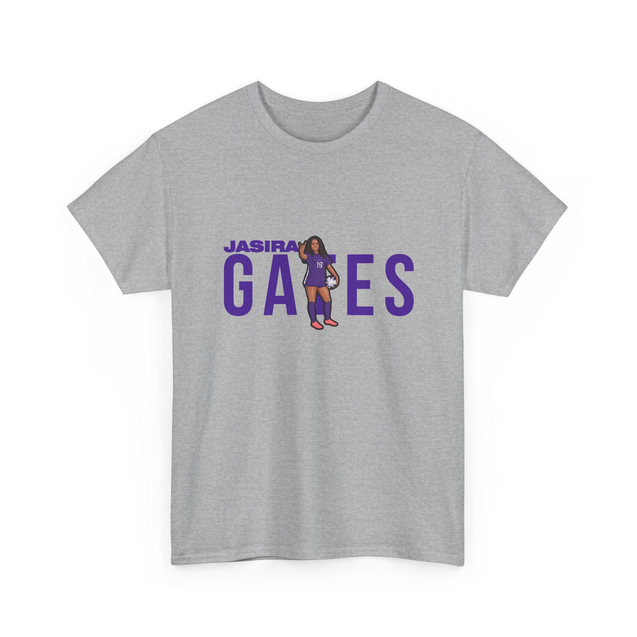 Tee — character_player_name in Grey