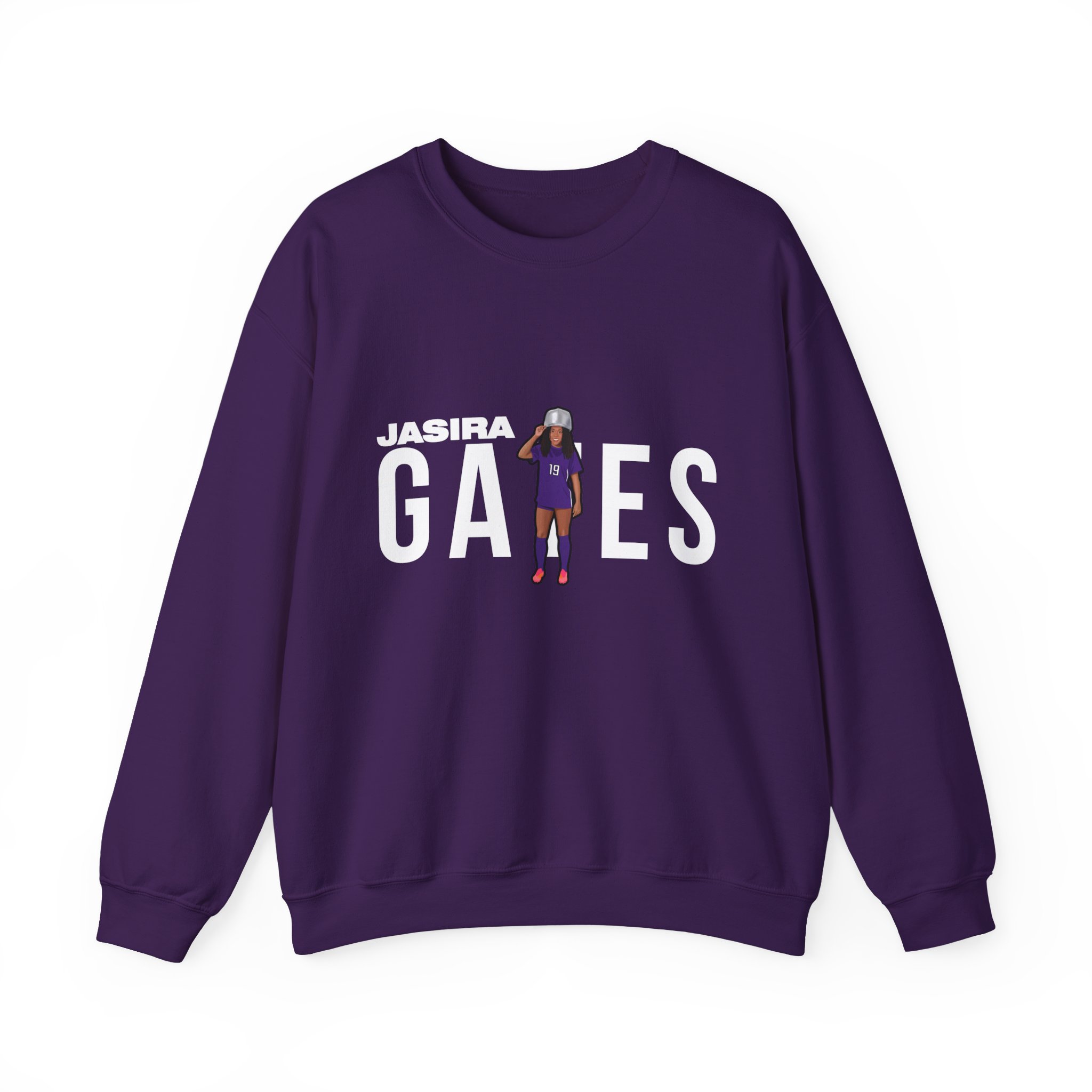 Crewneck Sweatshirt — character_player_name in Purple