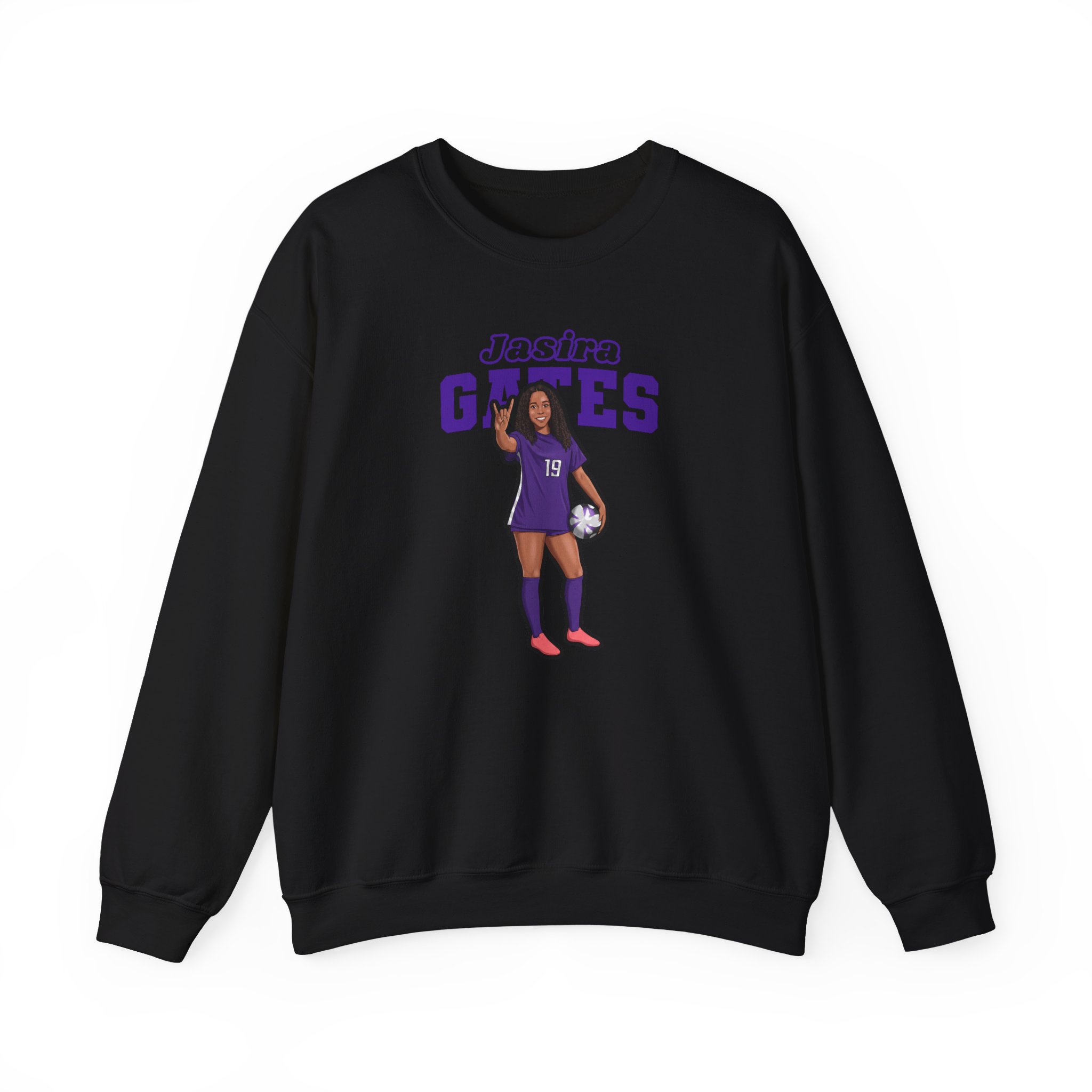 Crewneck Sweatshirt — character_name_arch in Black