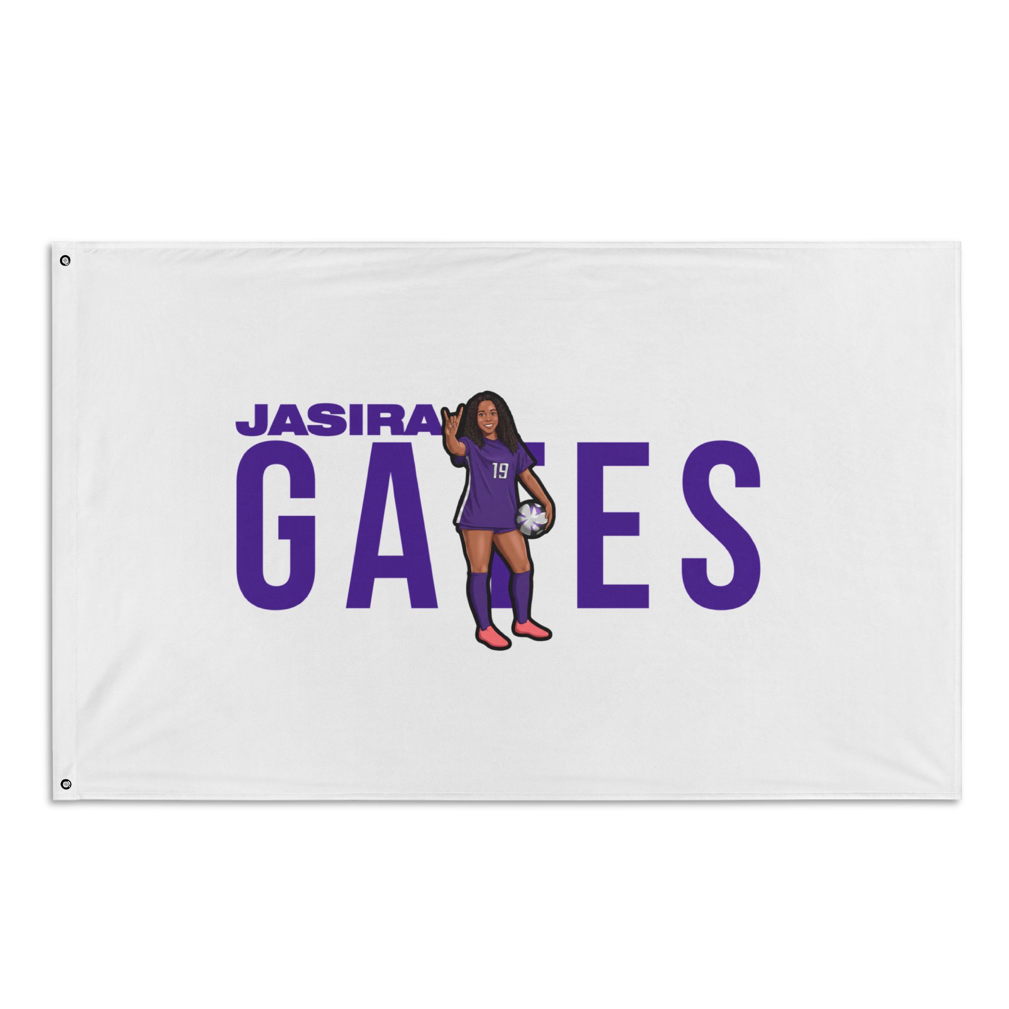 Flag (35 × 56 in) — character_player_name in Classic