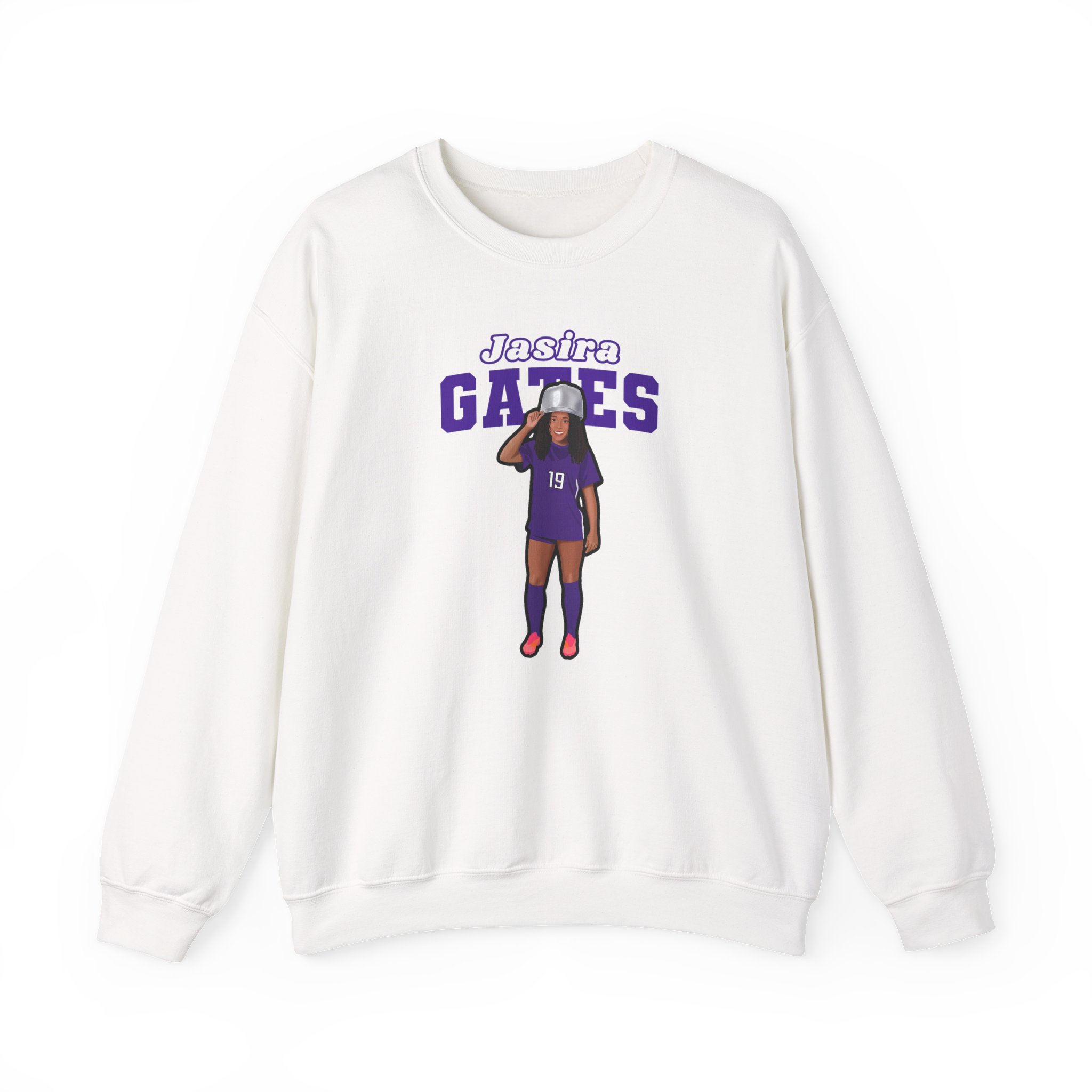 Crewneck Sweatshirt — character_name_arch in White