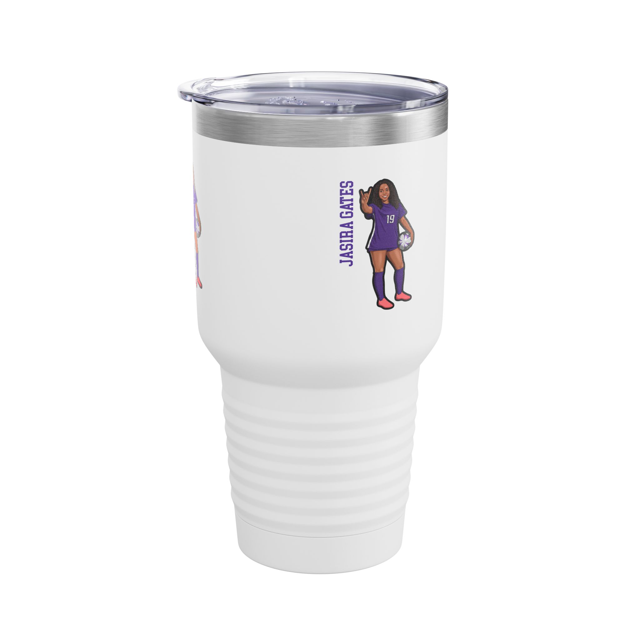 30oz Tumbler — character_name_vertical in White