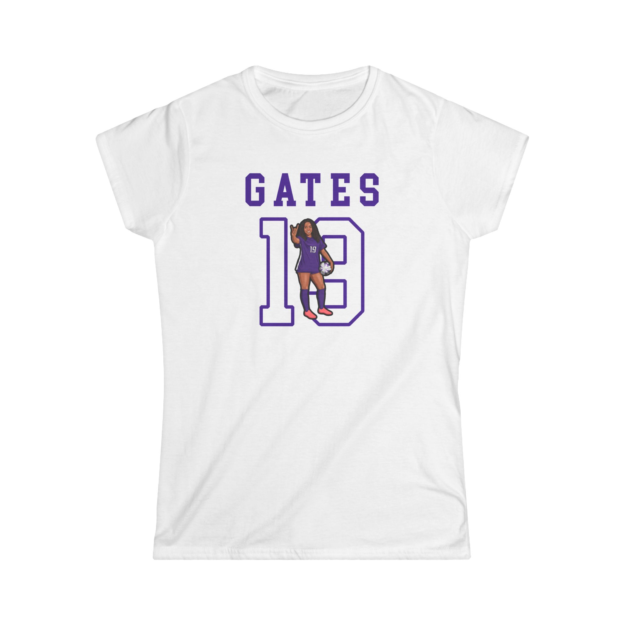 Women's Softstyle Tee — character_shirsey in White