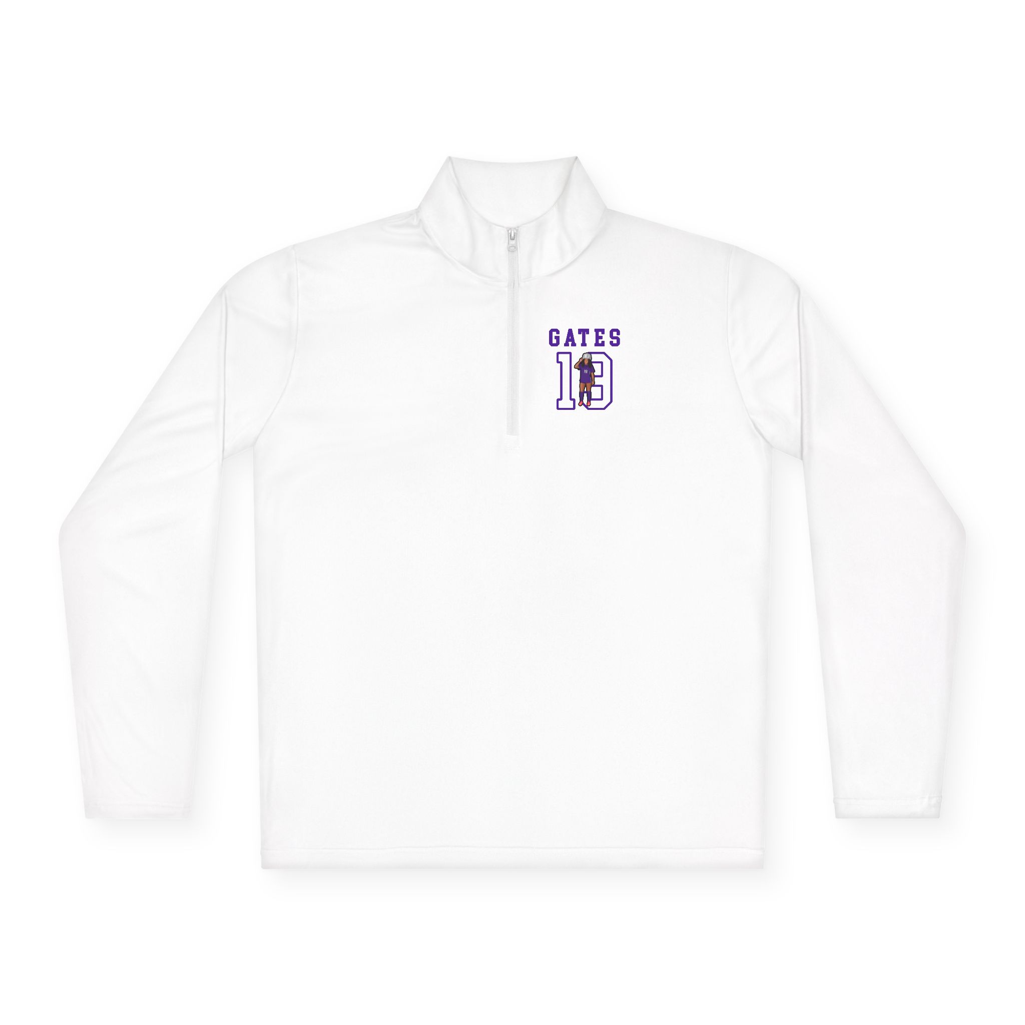 Q-Zip Pullover — character_shirsey in White