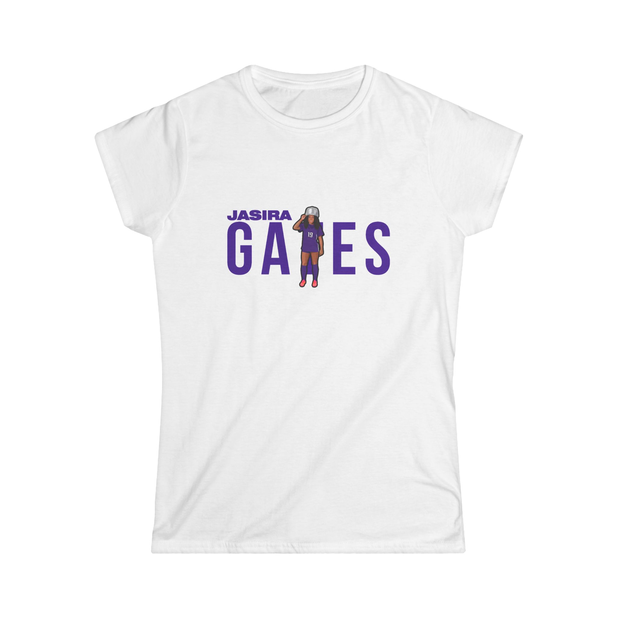 Women's Softstyle Tee — character_player_name in White