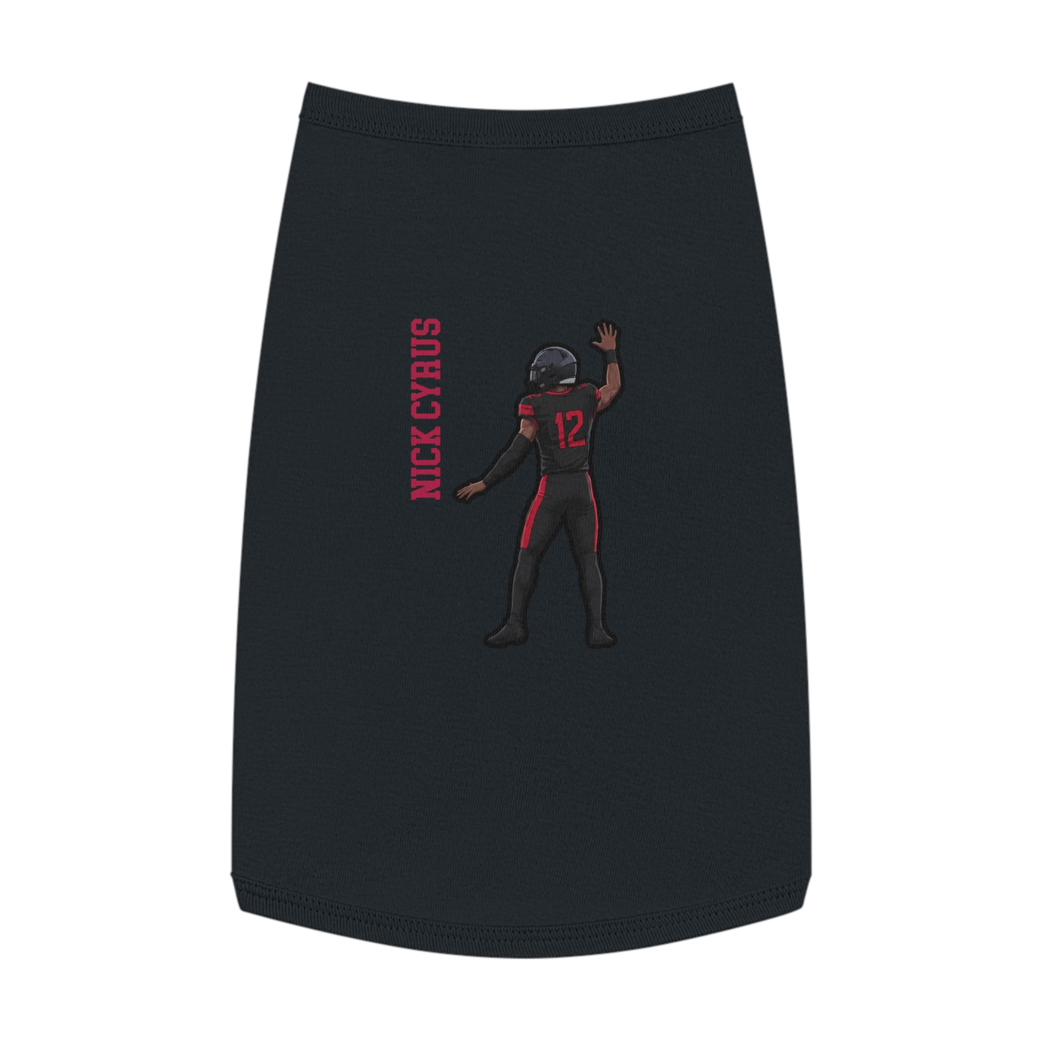 Pet Tank Top — character_name_vertical in Black