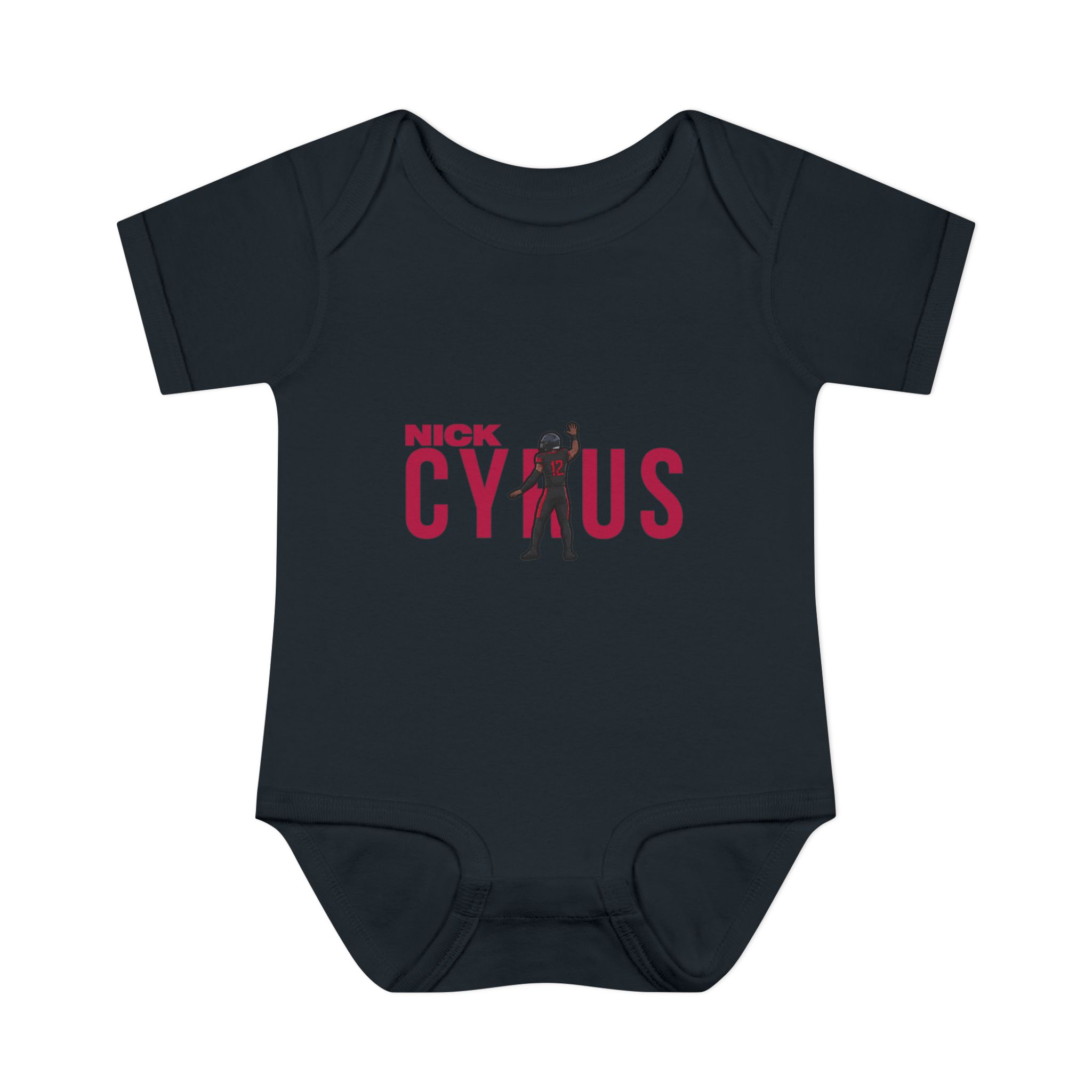 Baby Onesie — character_player_name in Black