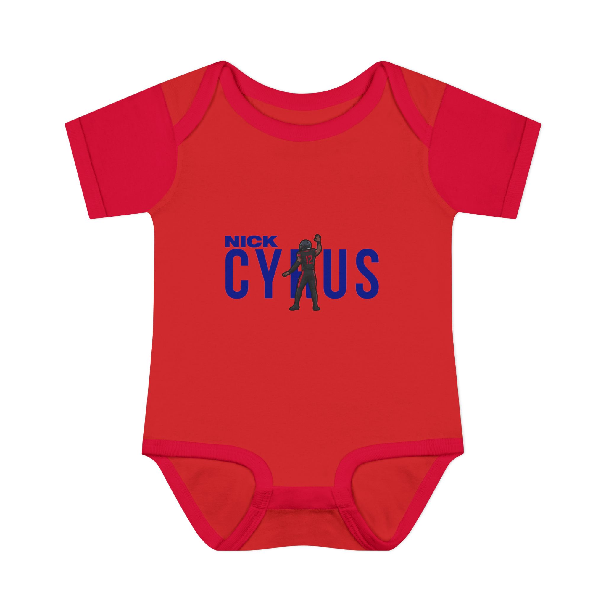 Baby Onesie — character_player_name in Red